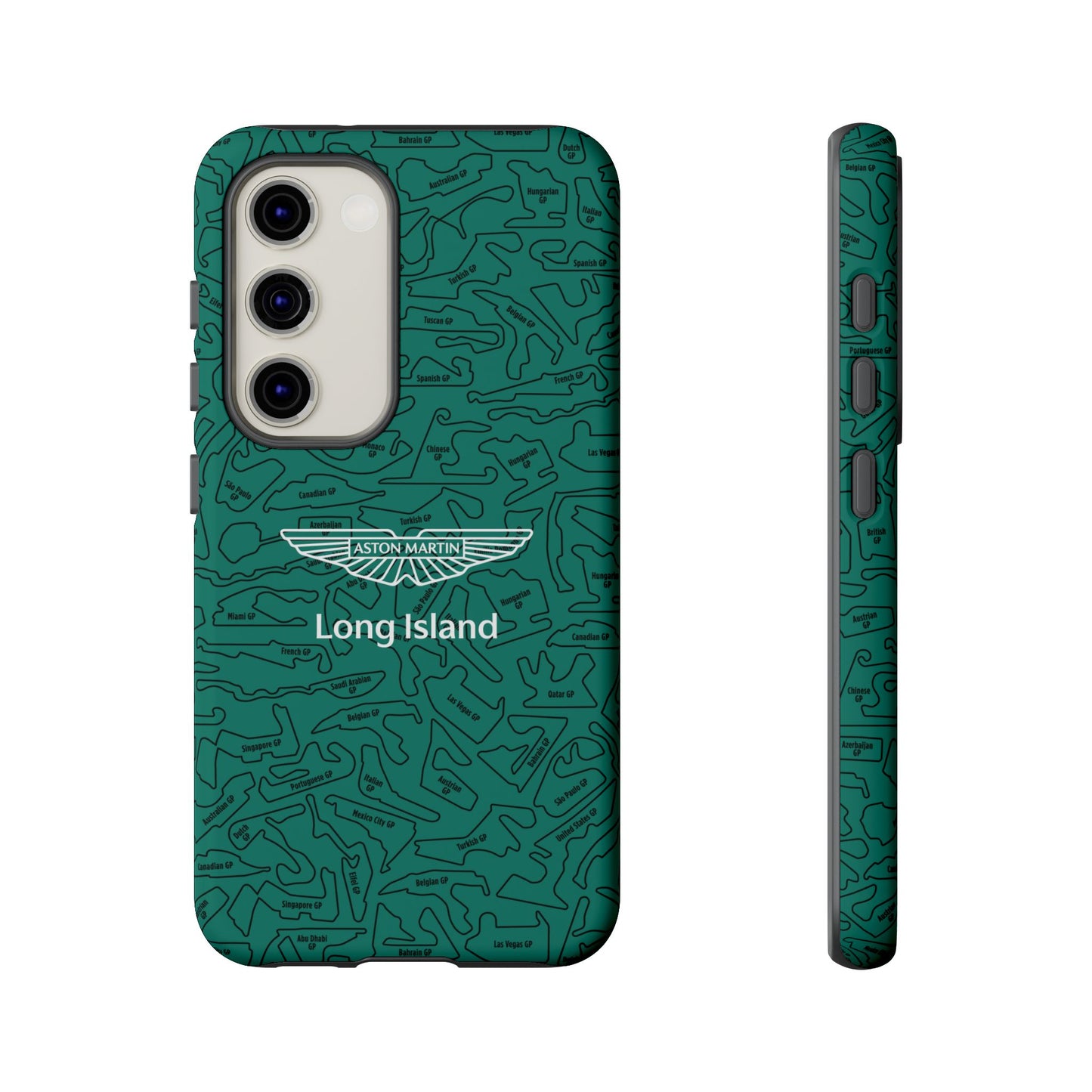Aston Martin Long Island F1 race Track Inspired Impact-Resistant Phone Case