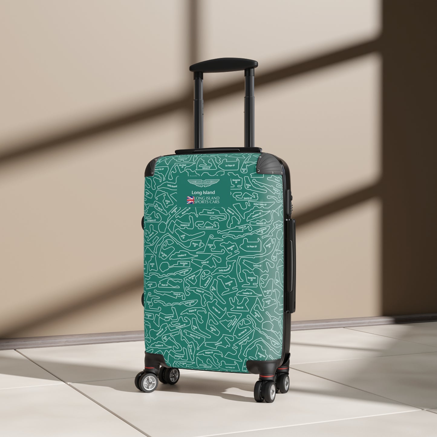 Aston Martin Long Island AM Green F1 Racetrack Suitcase
