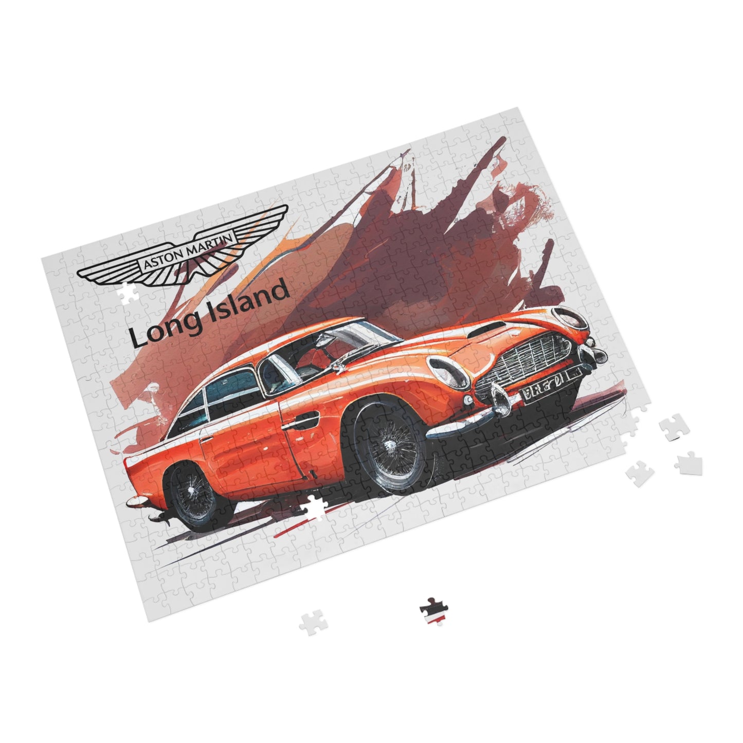 Aston Martin Long Island DB5 Inspired Puzzle - 96, 252, 500, 1000-Piece Options