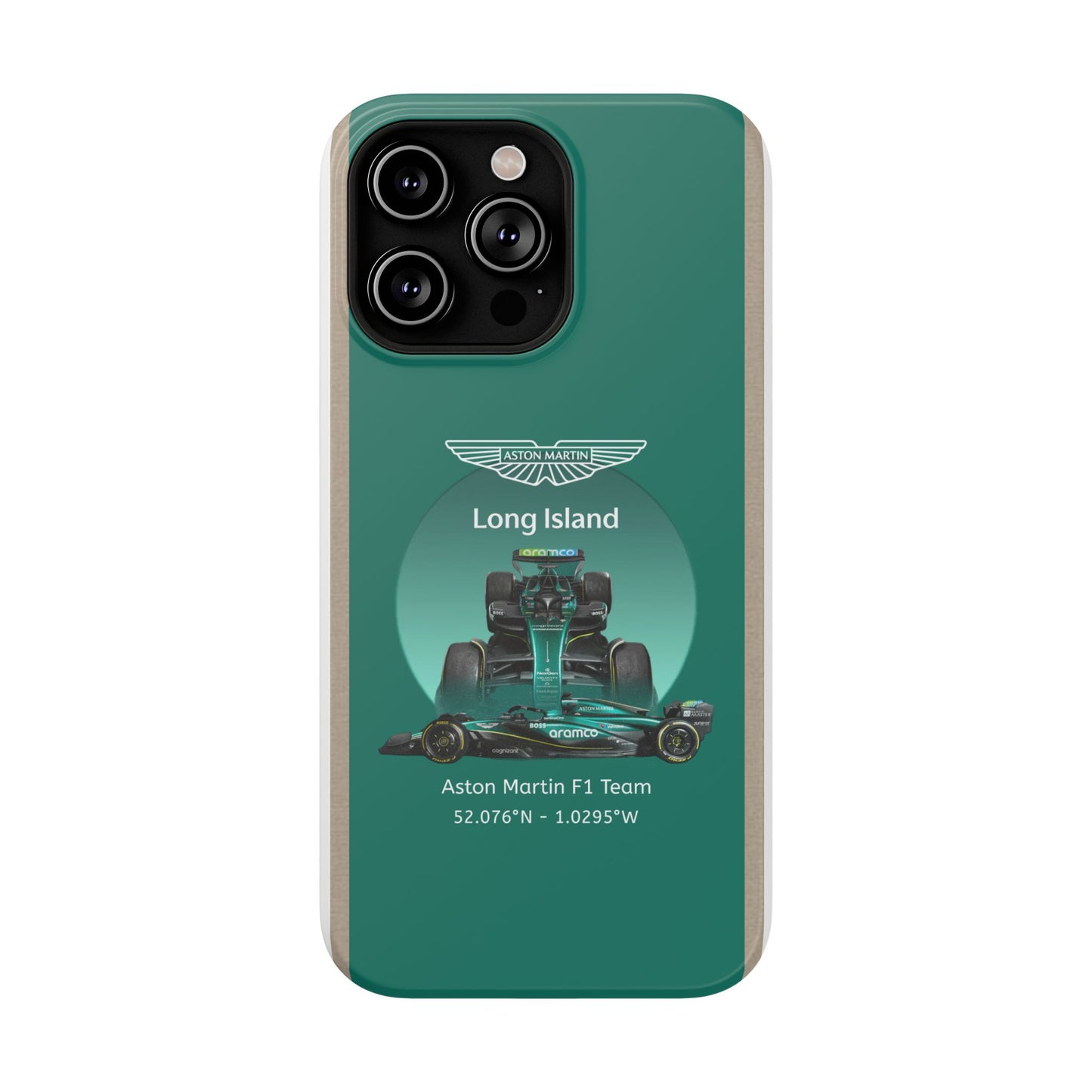 Aston Martin Long Island Formula 1 inspired Impact-Resistant Phone Case - Sleek & Stylish