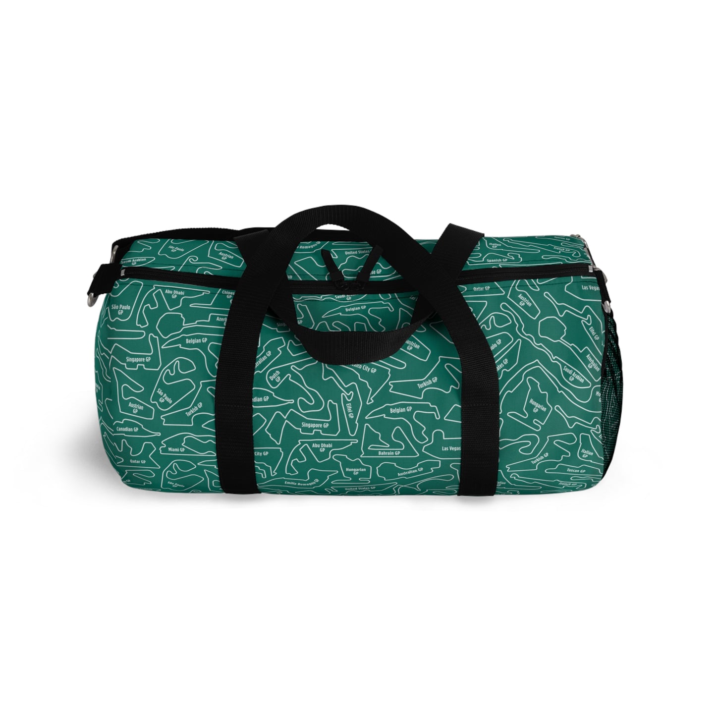 Aston Martin Long Island F1 Racetrack Vibrant AM Green Travel Duffel Bag