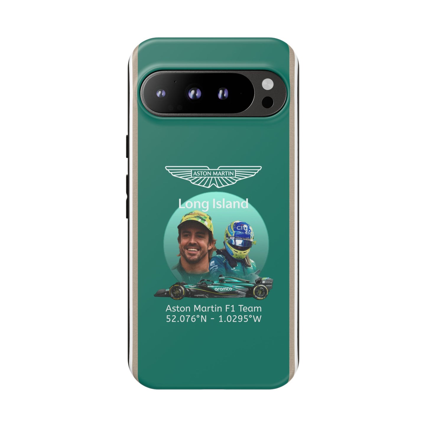 Aston Martin Long Island F1 inspired Fernando Alonso Impact-Resistant Phone Case - Sleek & Stylish