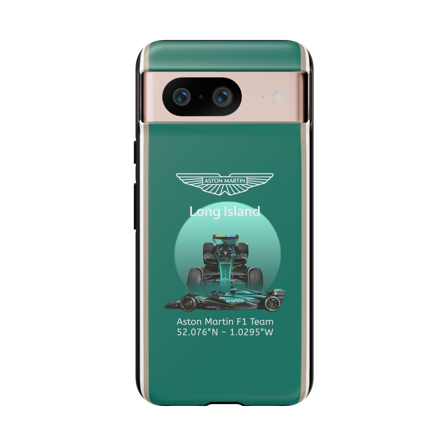 Aston Martin Long Island Formula 1 inspired Impact-Resistant Phone Case - Sleek & Stylish