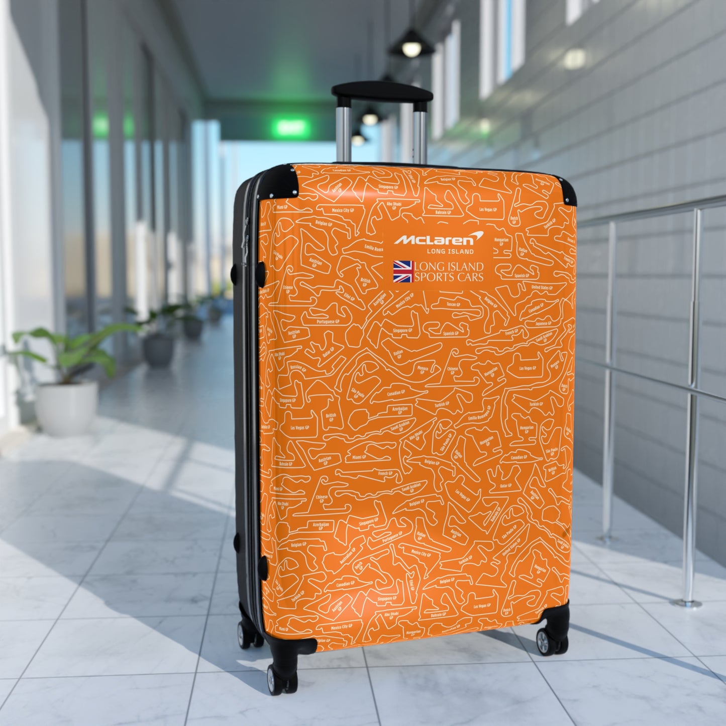 McLaren Long Island Orange Papaya F1 Racetrack Suitcase