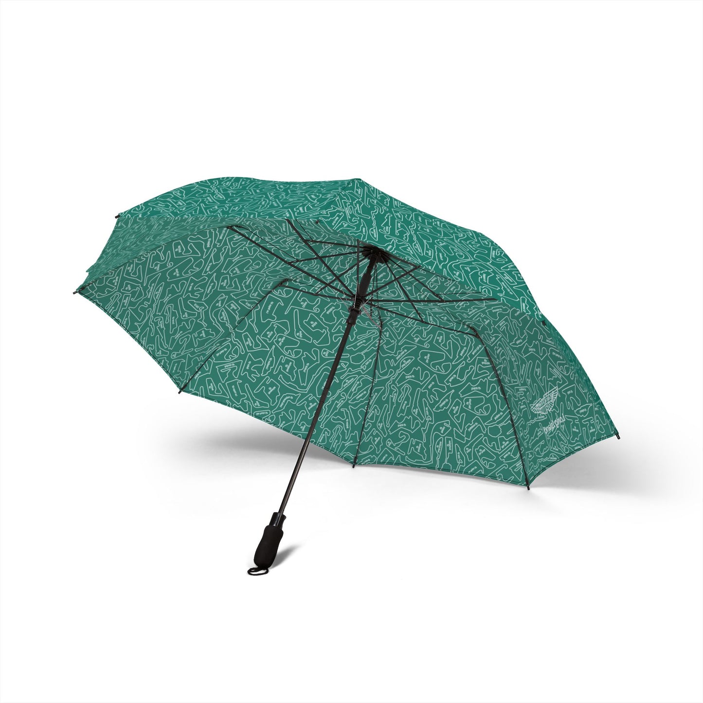 Aston Martin Long Island Compact Foldable Semi‑Automatic Travel Umbrella