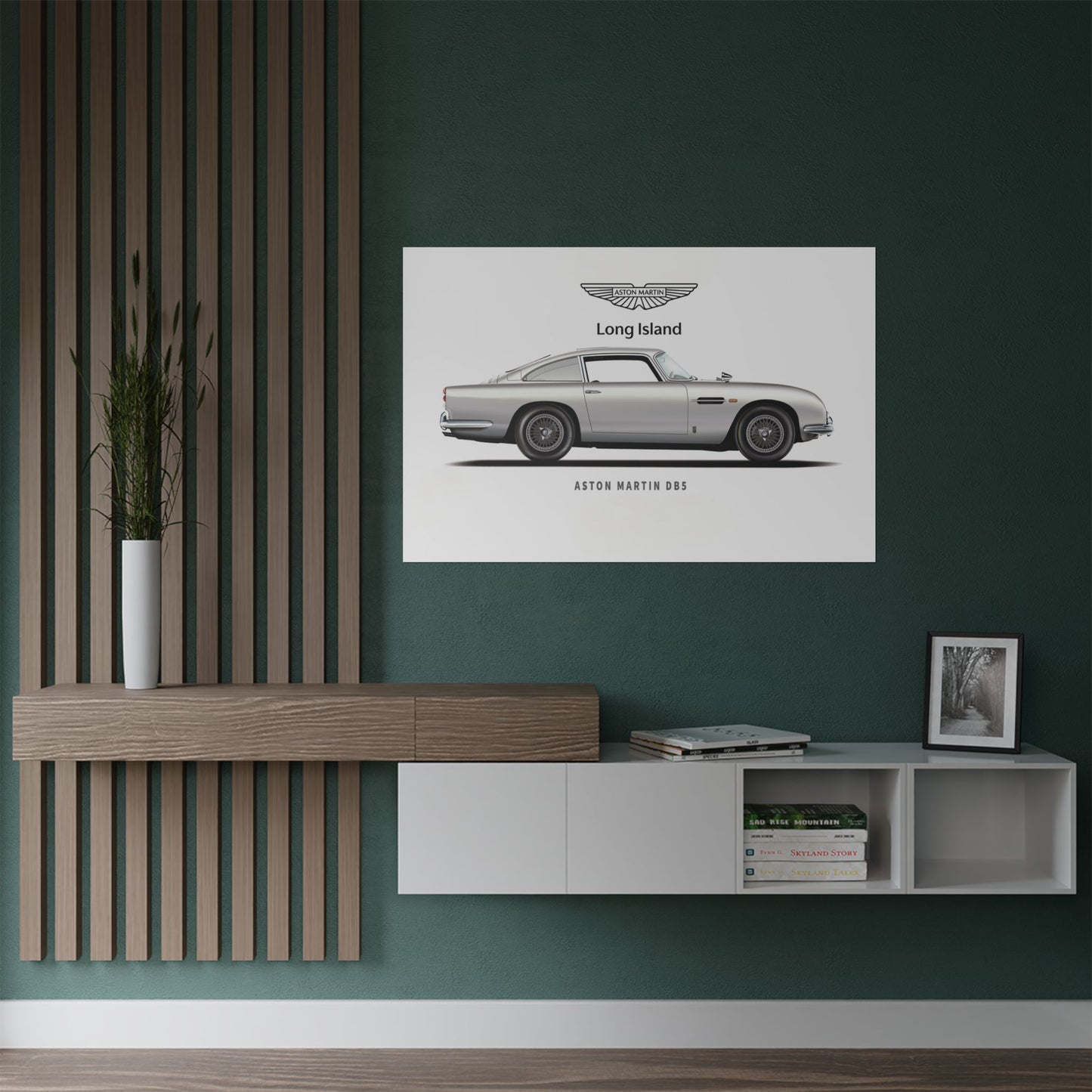 Aston Martin DB5 Goldfinger 007 inspired Satin Poster