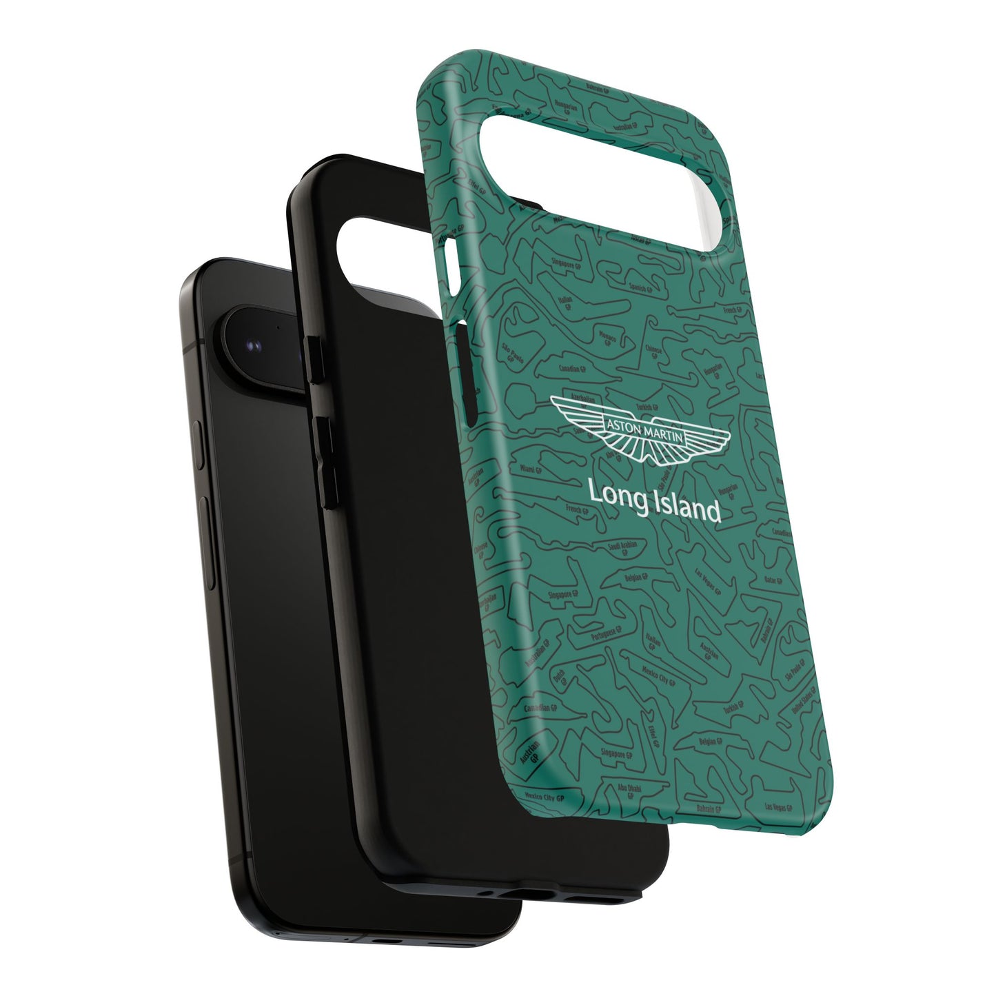 Aston Martin Long Island F1 race Track Inspired Impact-Resistant Phone Case