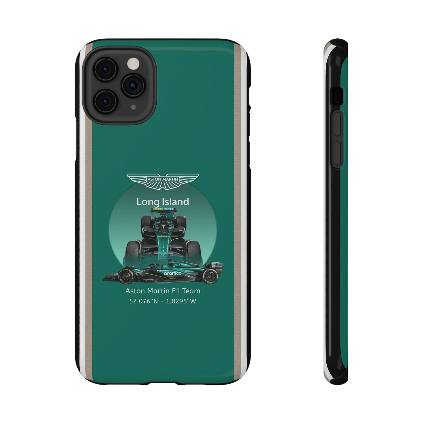 Aston Martin Long Island Formula 1 inspired Impact-Resistant Phone Case - Sleek & Stylish