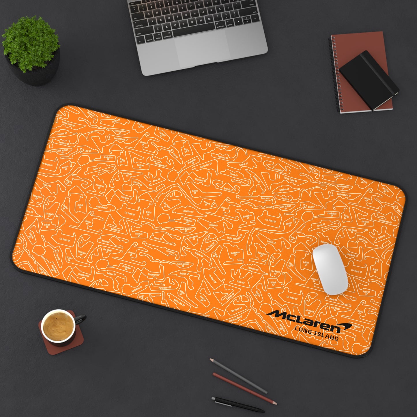 McLaren Long Island Mouse Pad Red F1 Racing Track Pattern Desk Mat