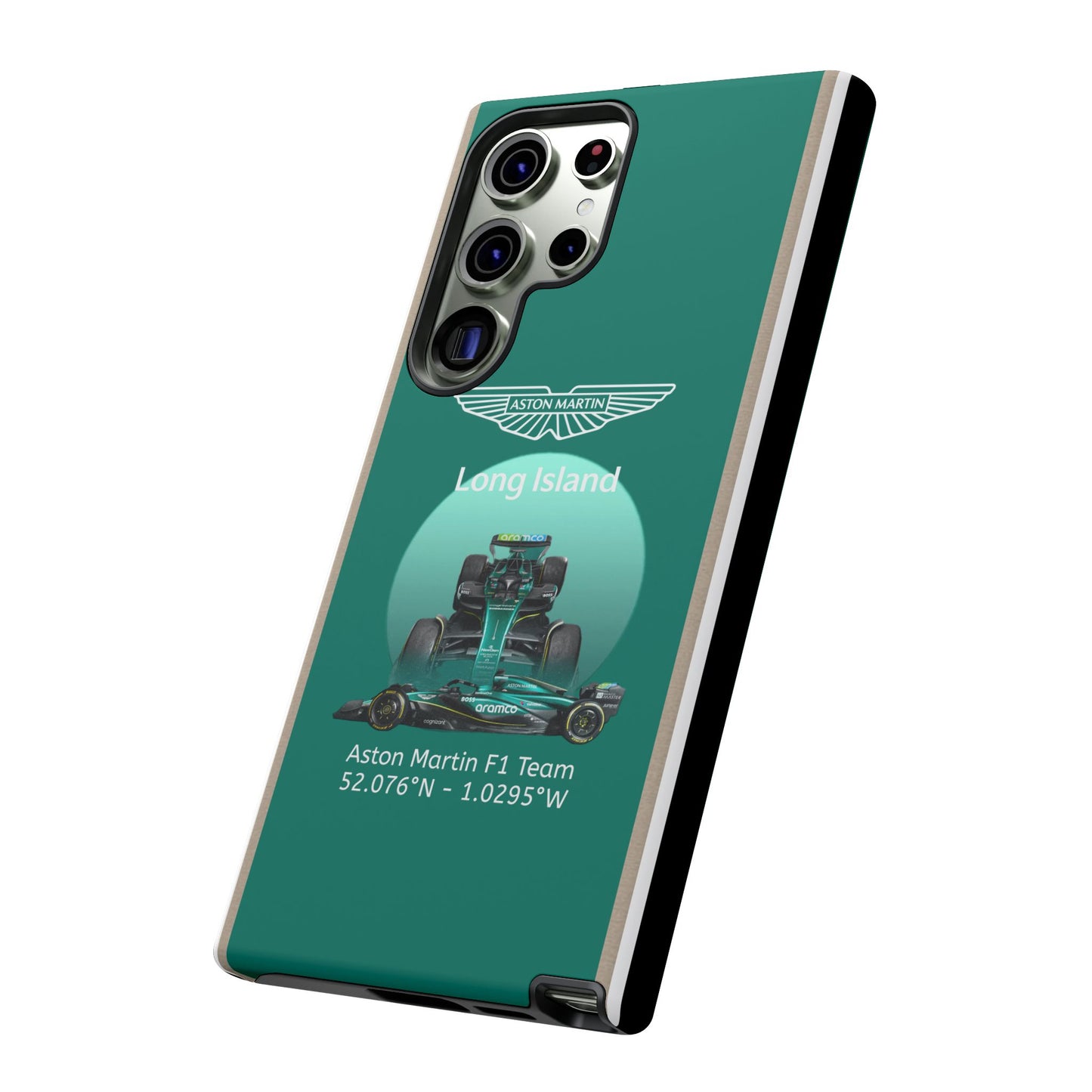 Aston Martin Long Island Formula 1 inspired Impact-Resistant Phone Case - Sleek & Stylish