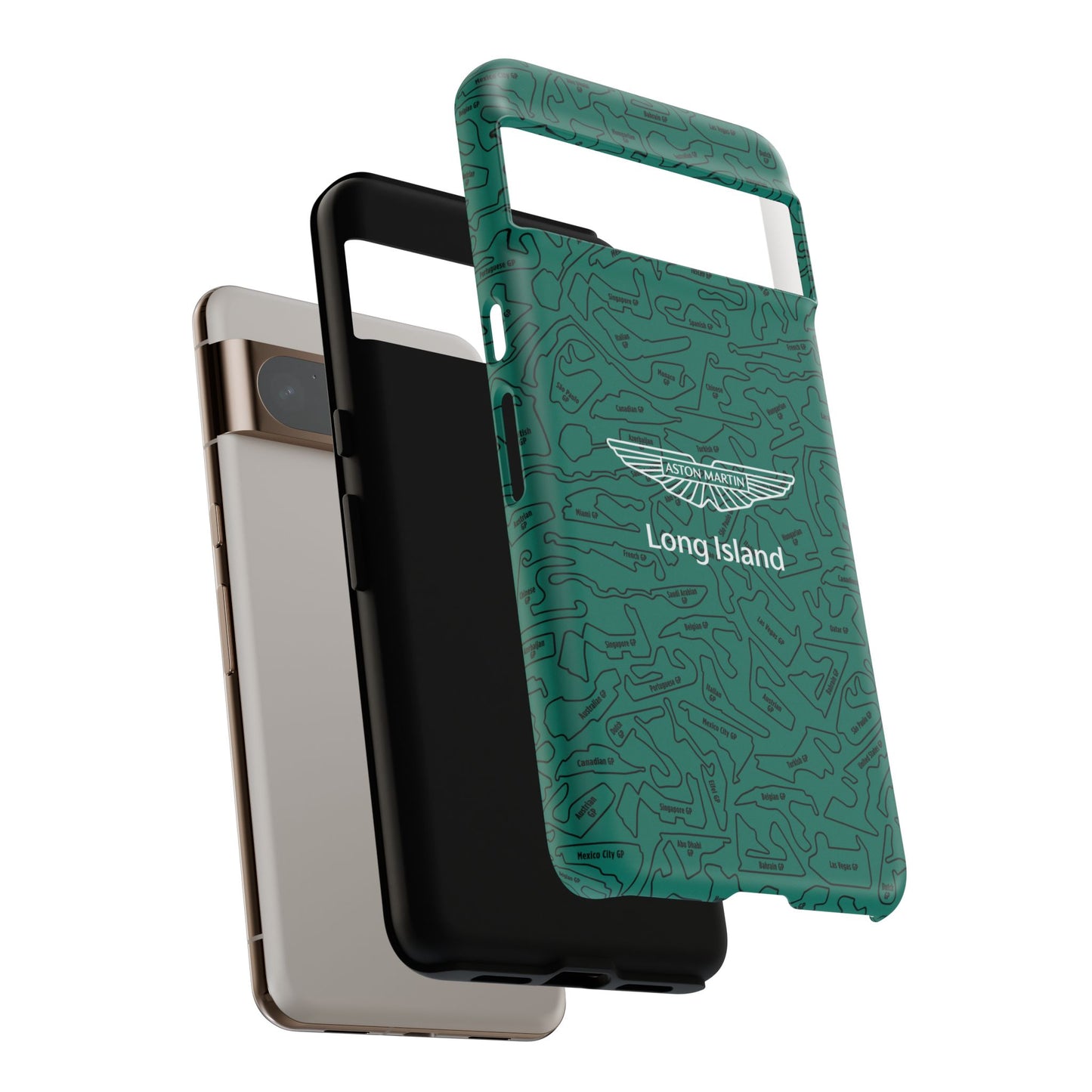 Aston Martin Long Island F1 race Track Inspired Impact-Resistant Phone Case