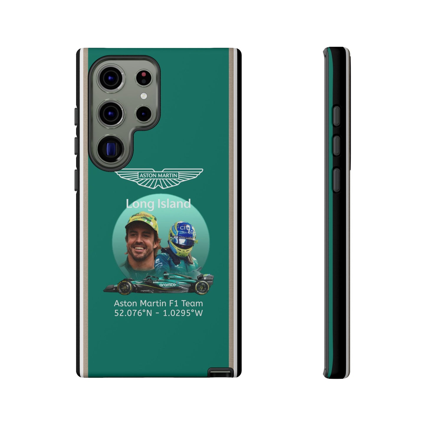 Aston Martin Long Island F1 inspired Fernando Alonso Impact-Resistant Phone Case - Sleek & Stylish