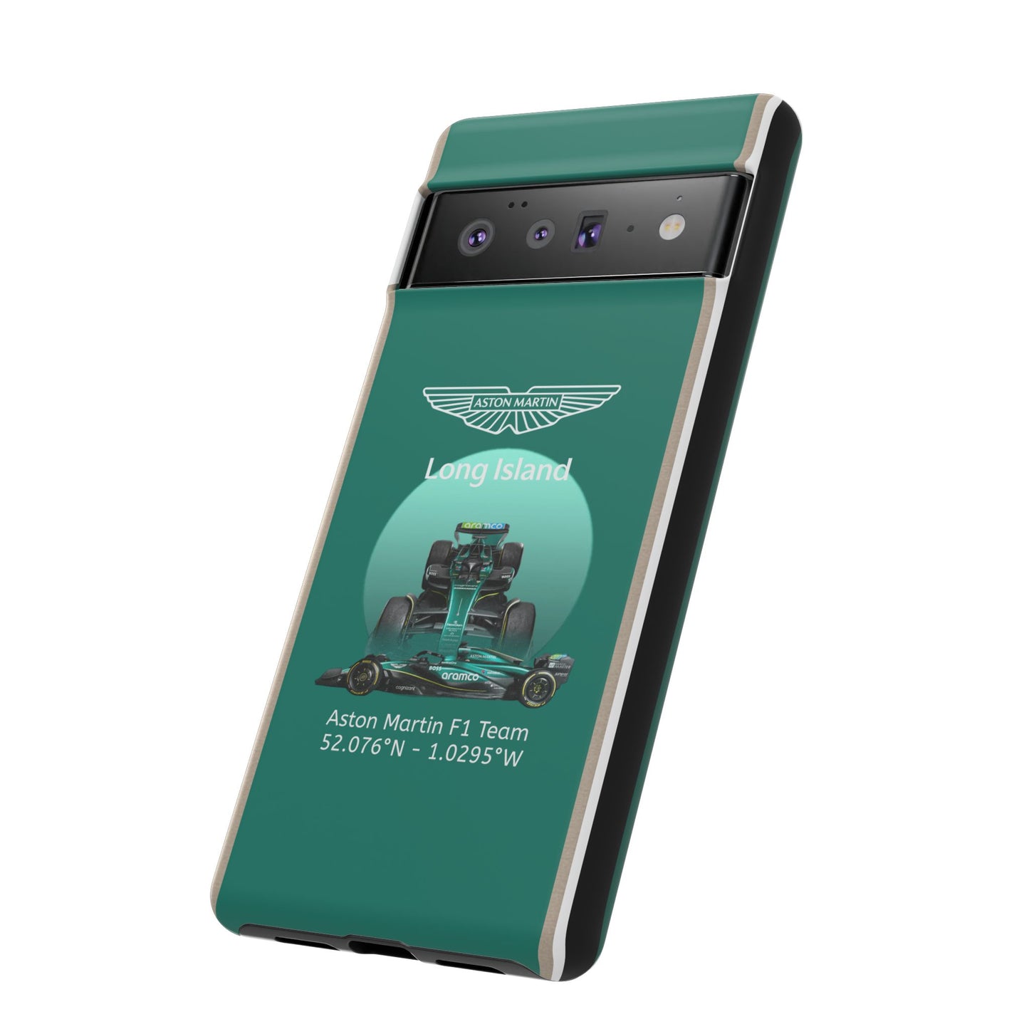 Aston Martin Long Island Formula 1 inspired Impact-Resistant Phone Case - Sleek & Stylish