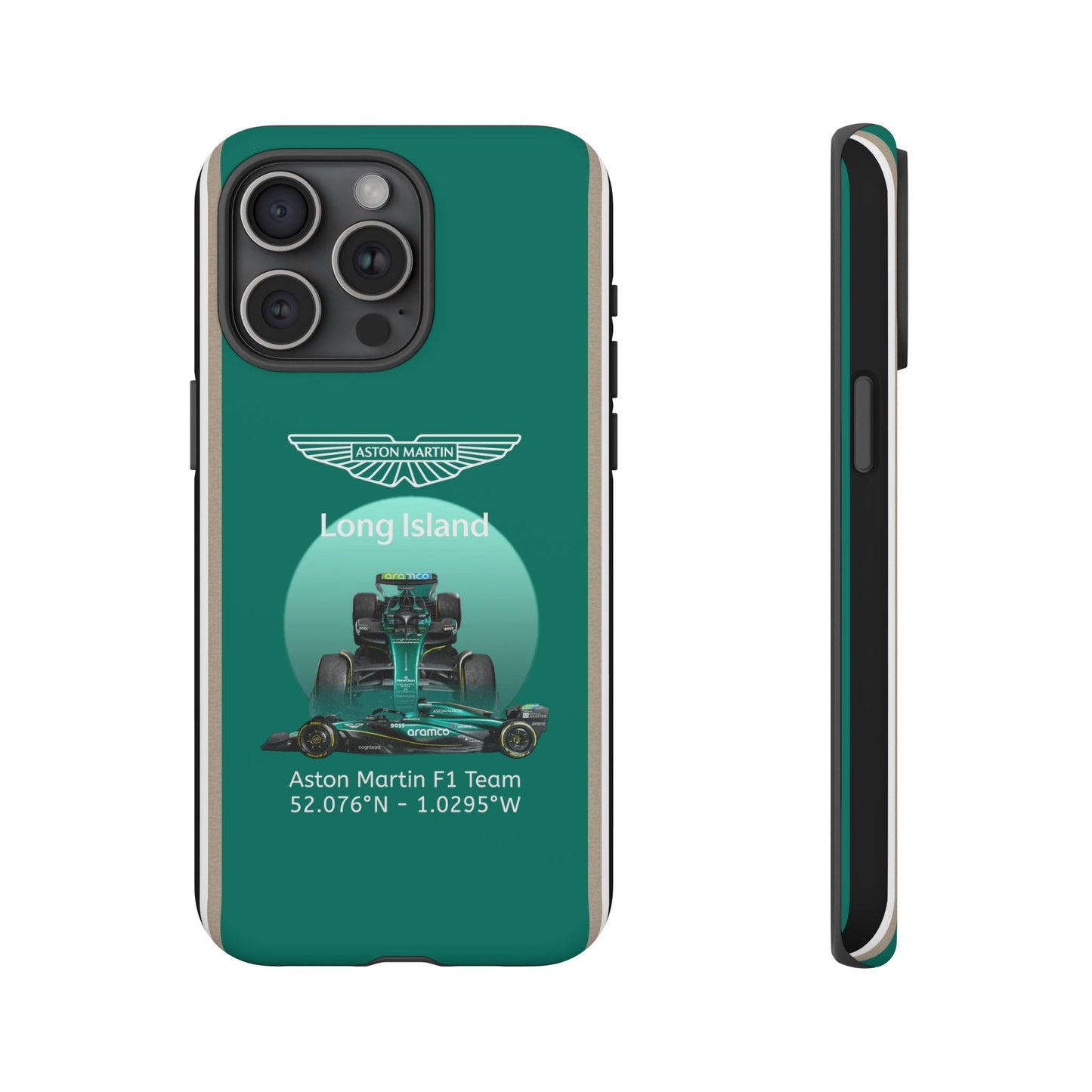 Aston Martin Long Island Formula 1 inspired Impact-Resistant Phone Case - Sleek & Stylish