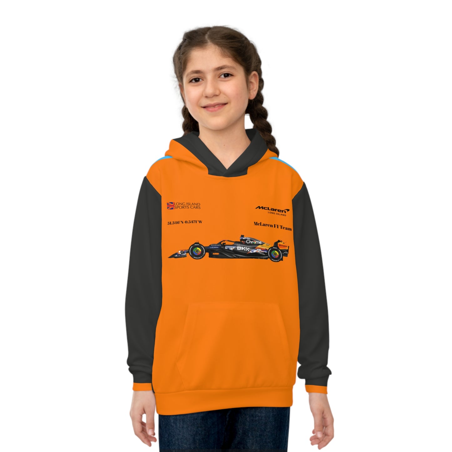 McLaren Long Island F1 Oscar Piastri inspired Children's Hoodie - Comfort and Style for Kids