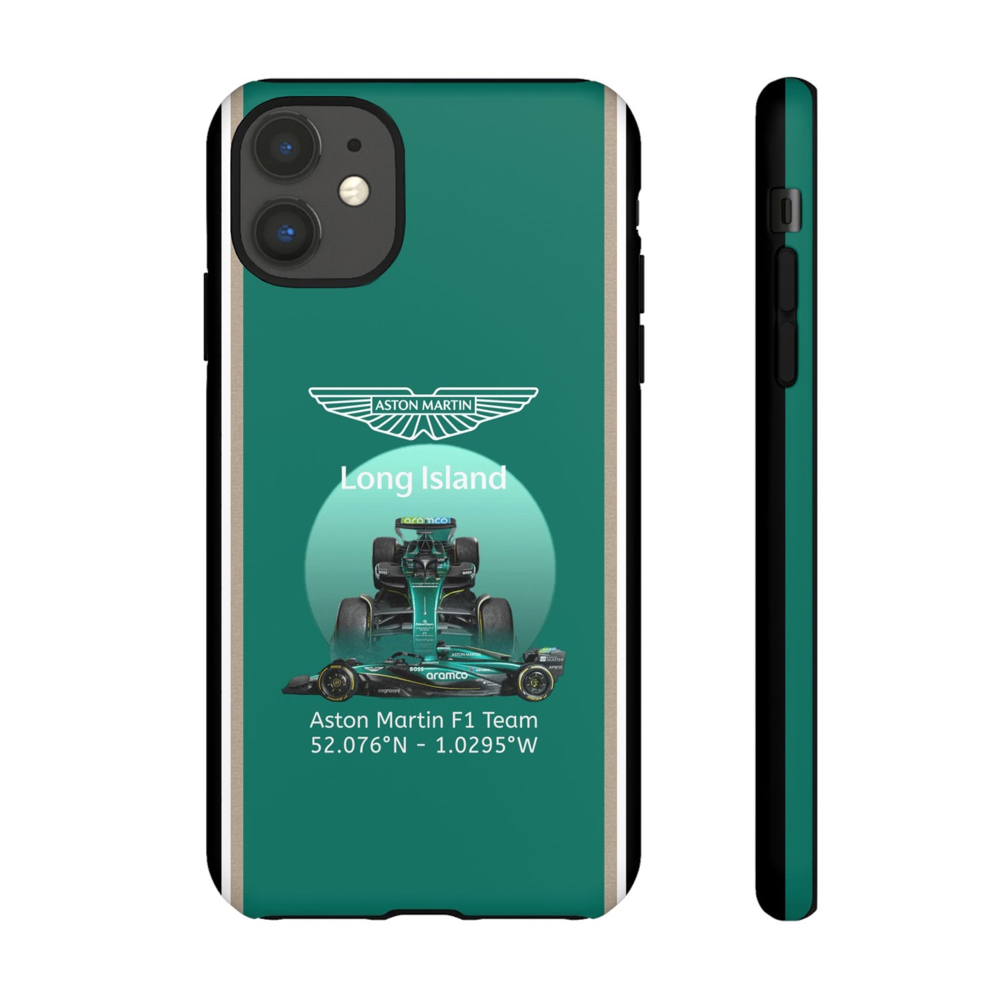 Aston Martin Long Island Formula 1 inspired Impact-Resistant Phone Case - Sleek & Stylish