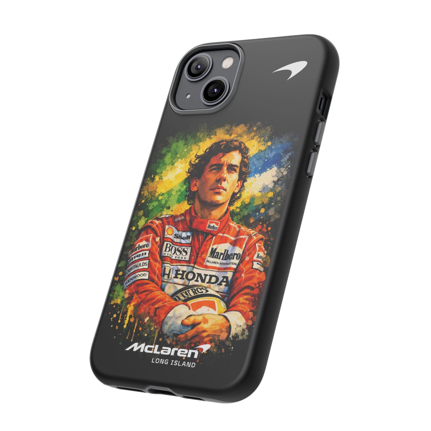 McLaren Long Island "Always Senna" Ayrton Senna Inspired Impact-Resistant Phone Case | Durable Protection for Car Enthusiasts
