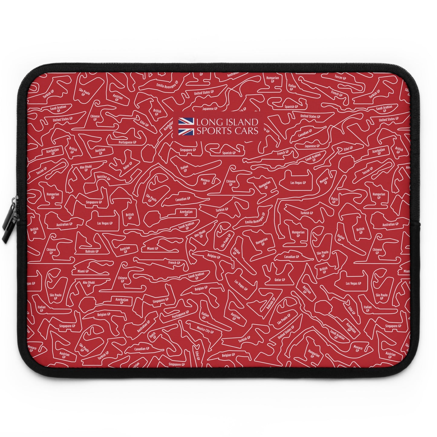 Long Island Sports Cars | F1 Racetrack Laptop Sleeve