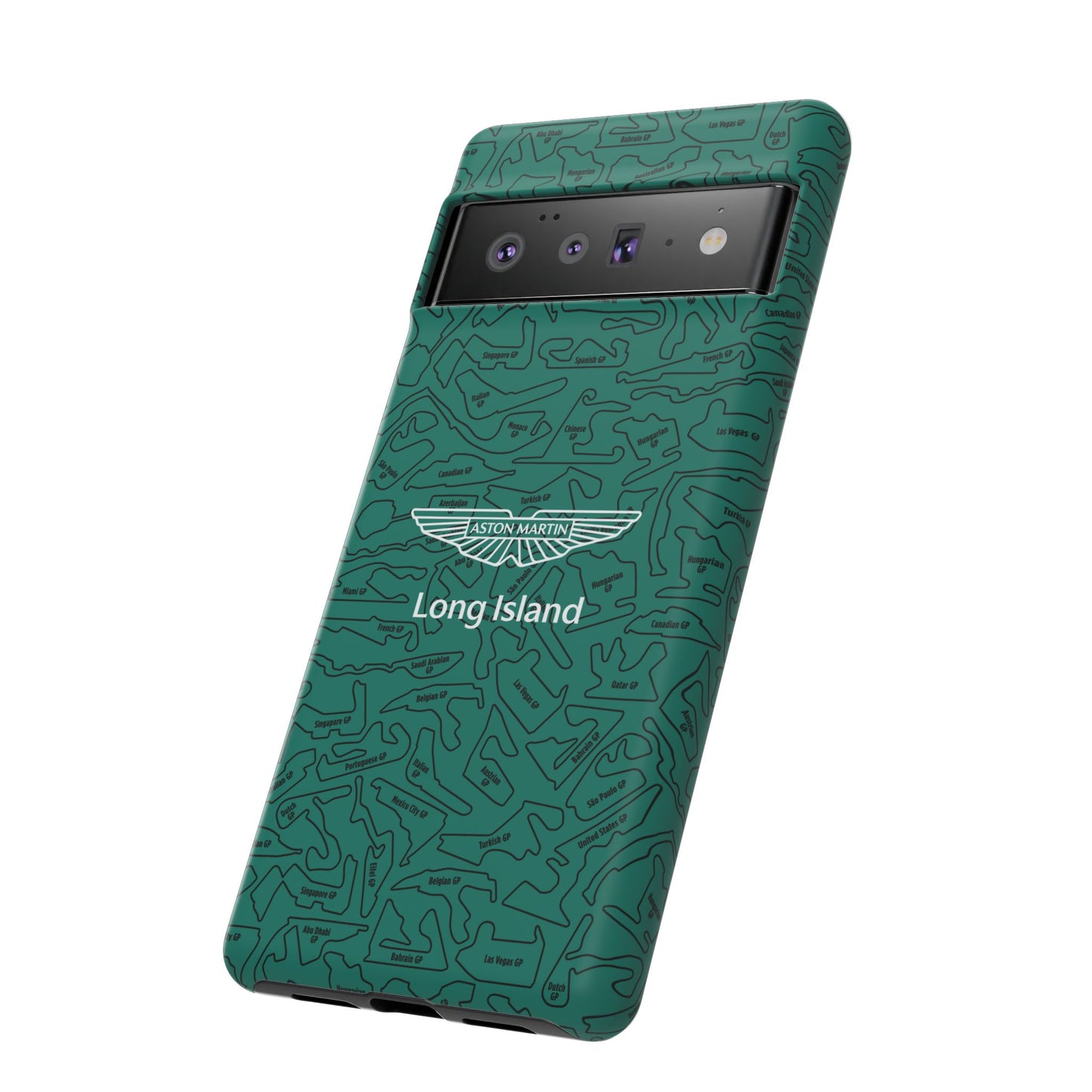 Aston Martin Long Island F1 race Track Inspired Impact-Resistant Phone Case