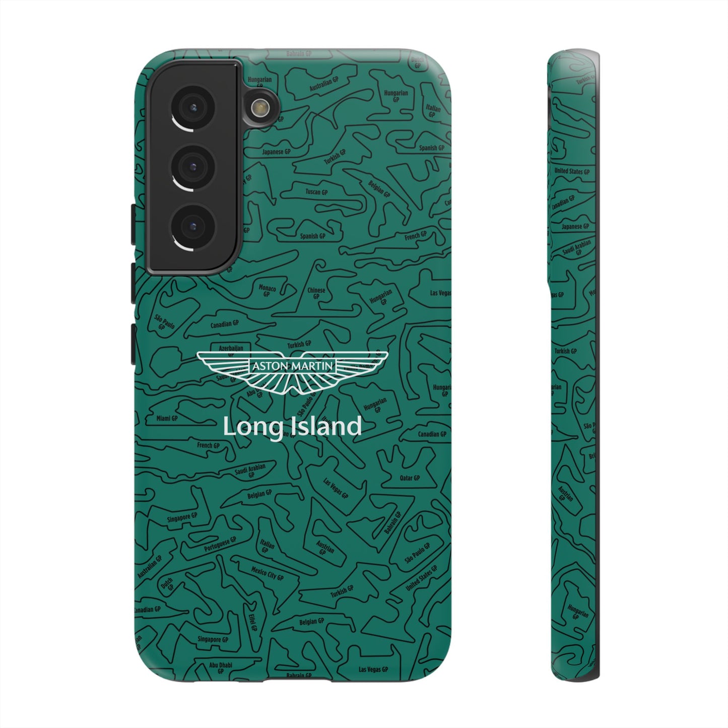 Aston Martin Long Island F1 race Track Inspired Impact-Resistant Phone Case