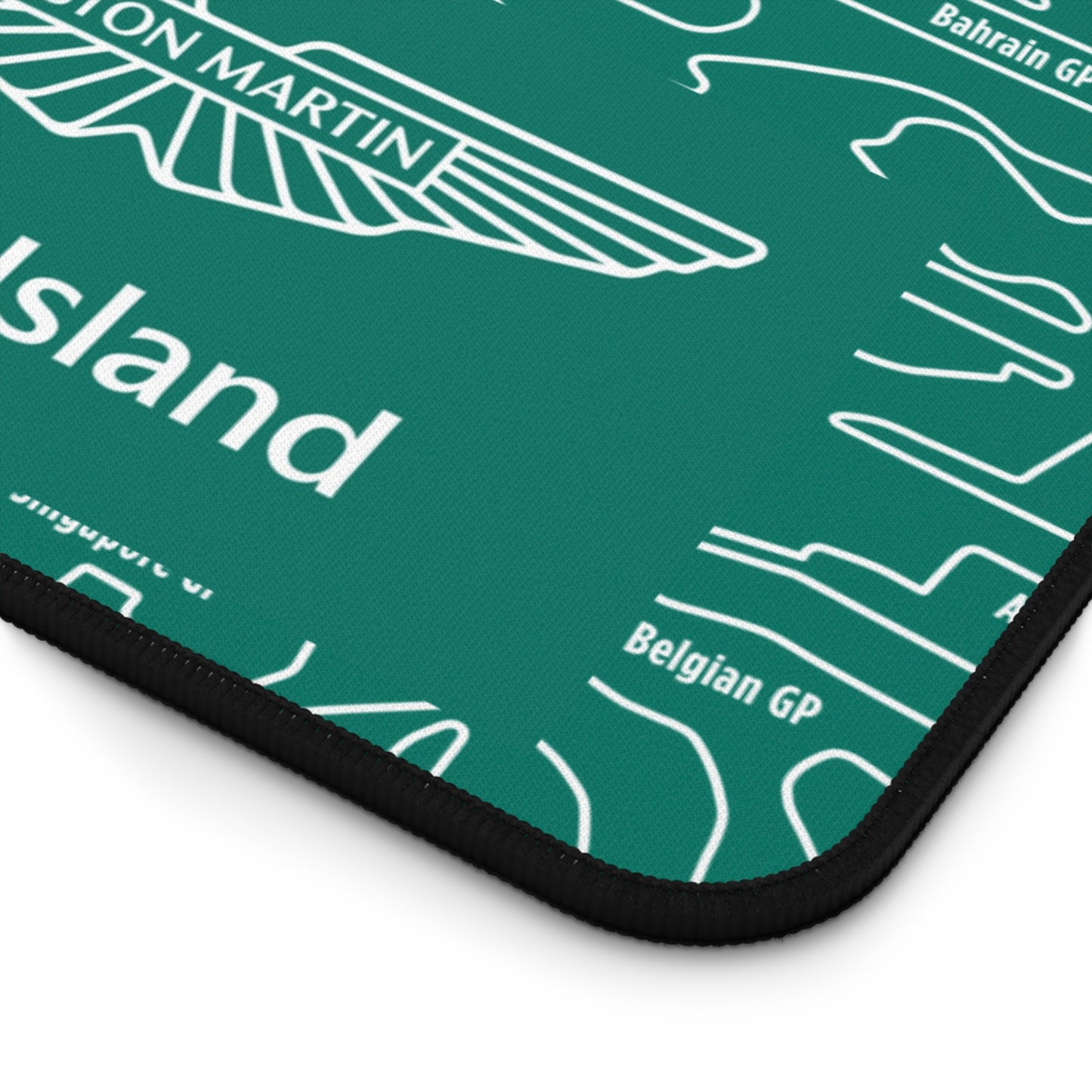 Aston Matin Long Island Mouse Pad Red F1 Racing Track Pattern Desk Mat