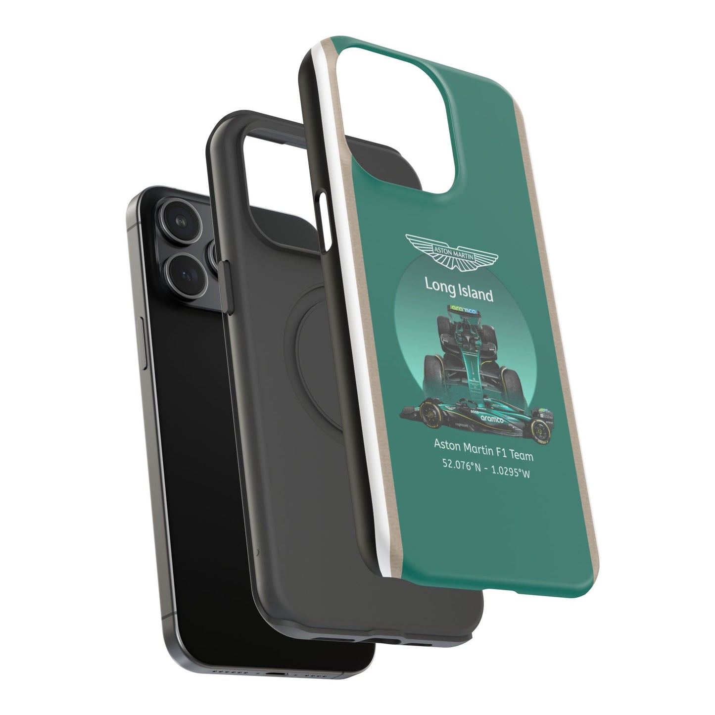 Aston Martin Long Island Formula 1 inspired Impact-Resistant Phone Case - Sleek & Stylish