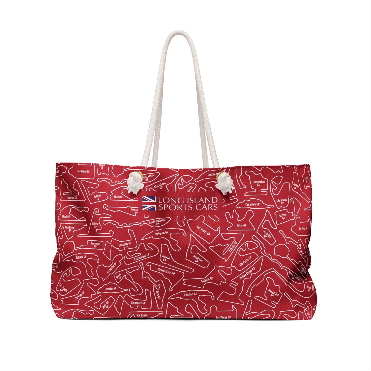 Long Island Sports Cars F1 Racetrack Stylish Weekender Bag