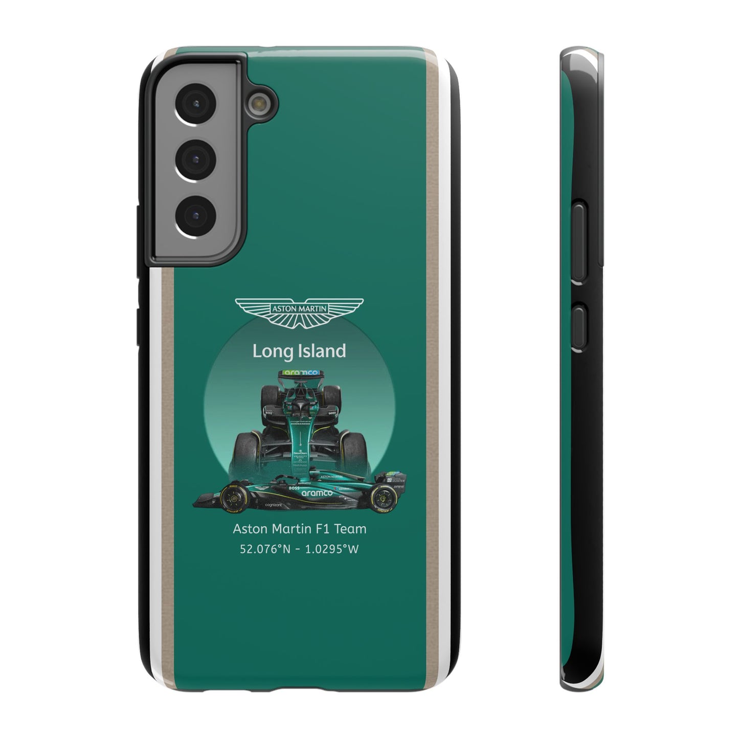 Aston Martin Long Island Formula 1 inspired Impact-Resistant Phone Case - Sleek & Stylish