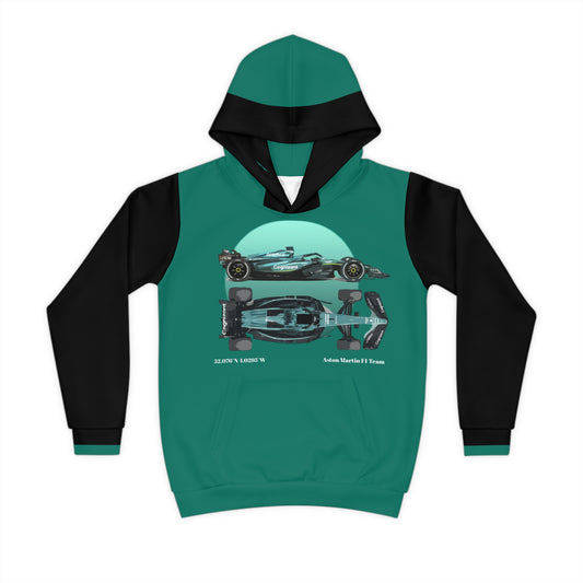 Aston Martin Long Island F1 inspired Children's Hoodie - Comfort and Style for Kids