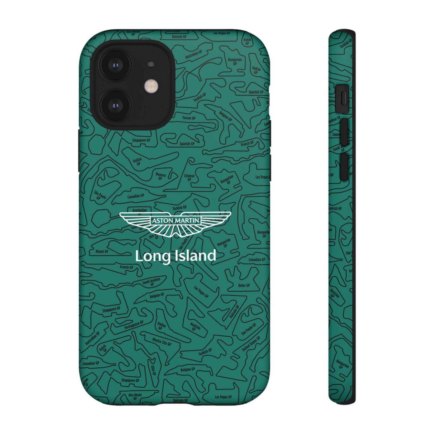 Aston Martin Long Island F1 race Track Inspired Impact-Resistant Phone Case