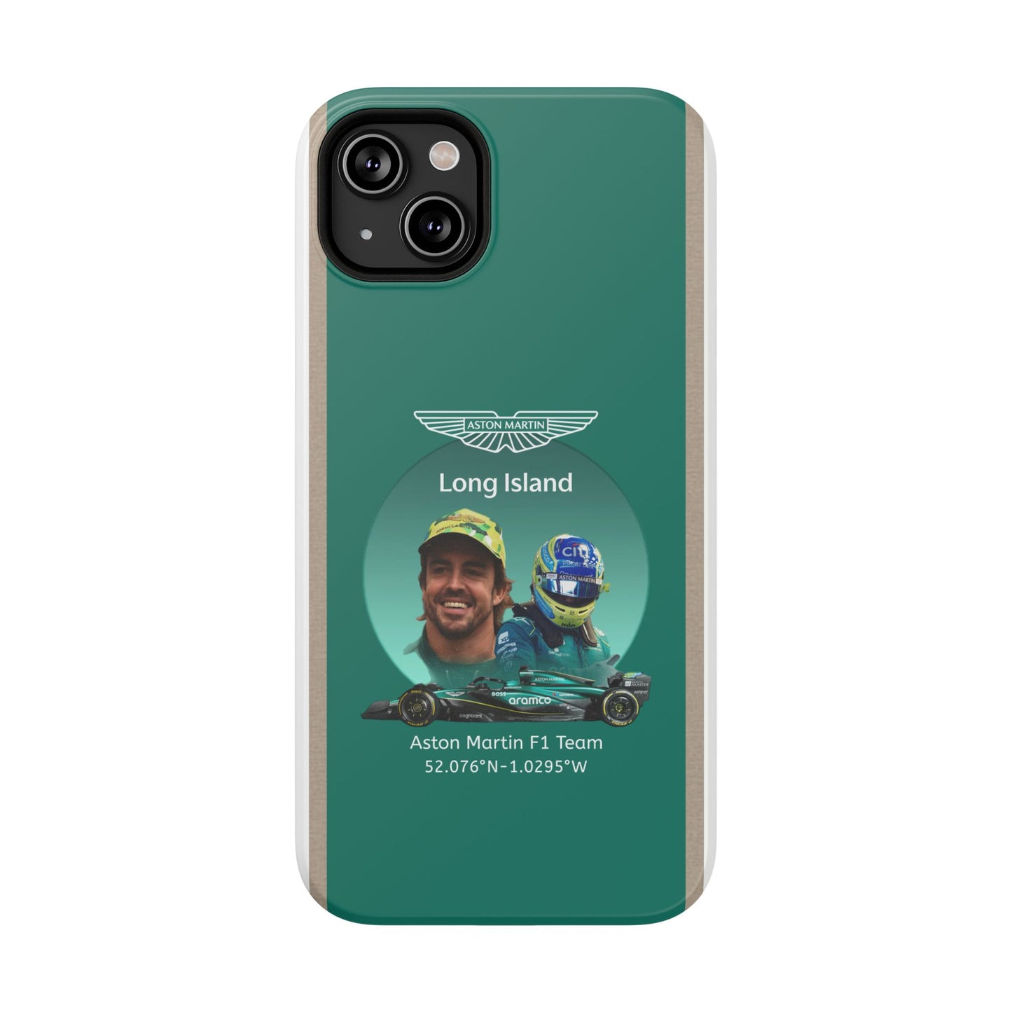 Aston Martin Long Island F1 inspired Fernando Alonso Impact-Resistant Phone Case - Sleek & Stylish