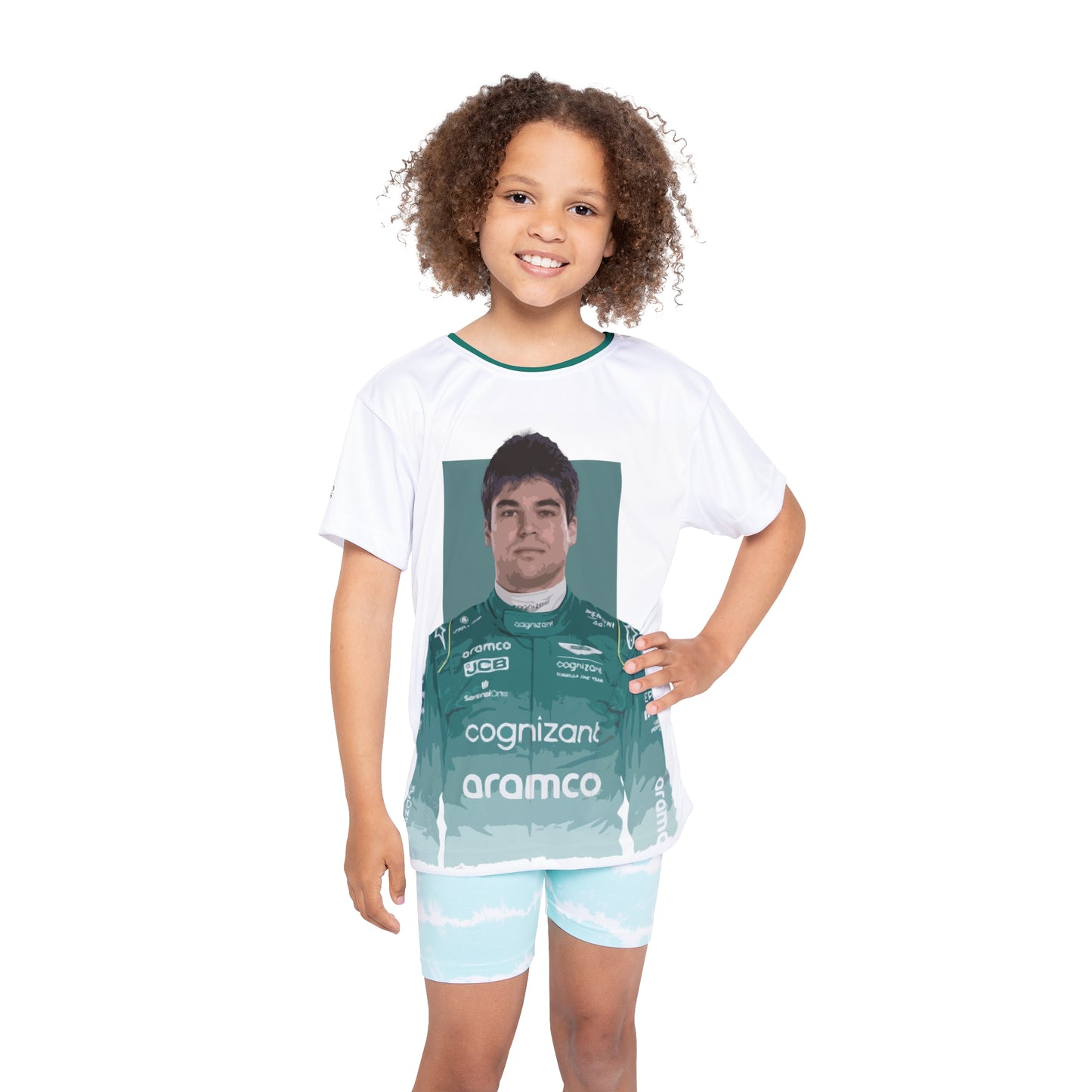 Kids Sports Jersey - Lance Stroll Formula 1 inspired Design for Young Speed Enthusiasts