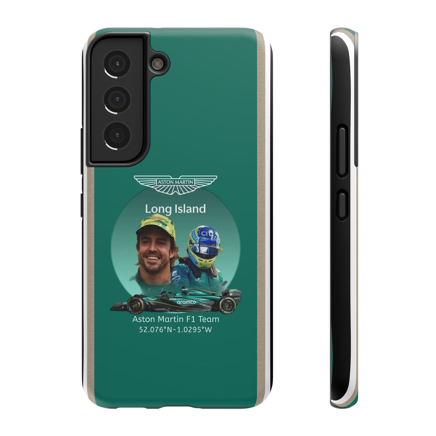 Aston Martin Long Island F1 inspired Fernando Alonso Impact-Resistant Phone Case - Sleek & Stylish