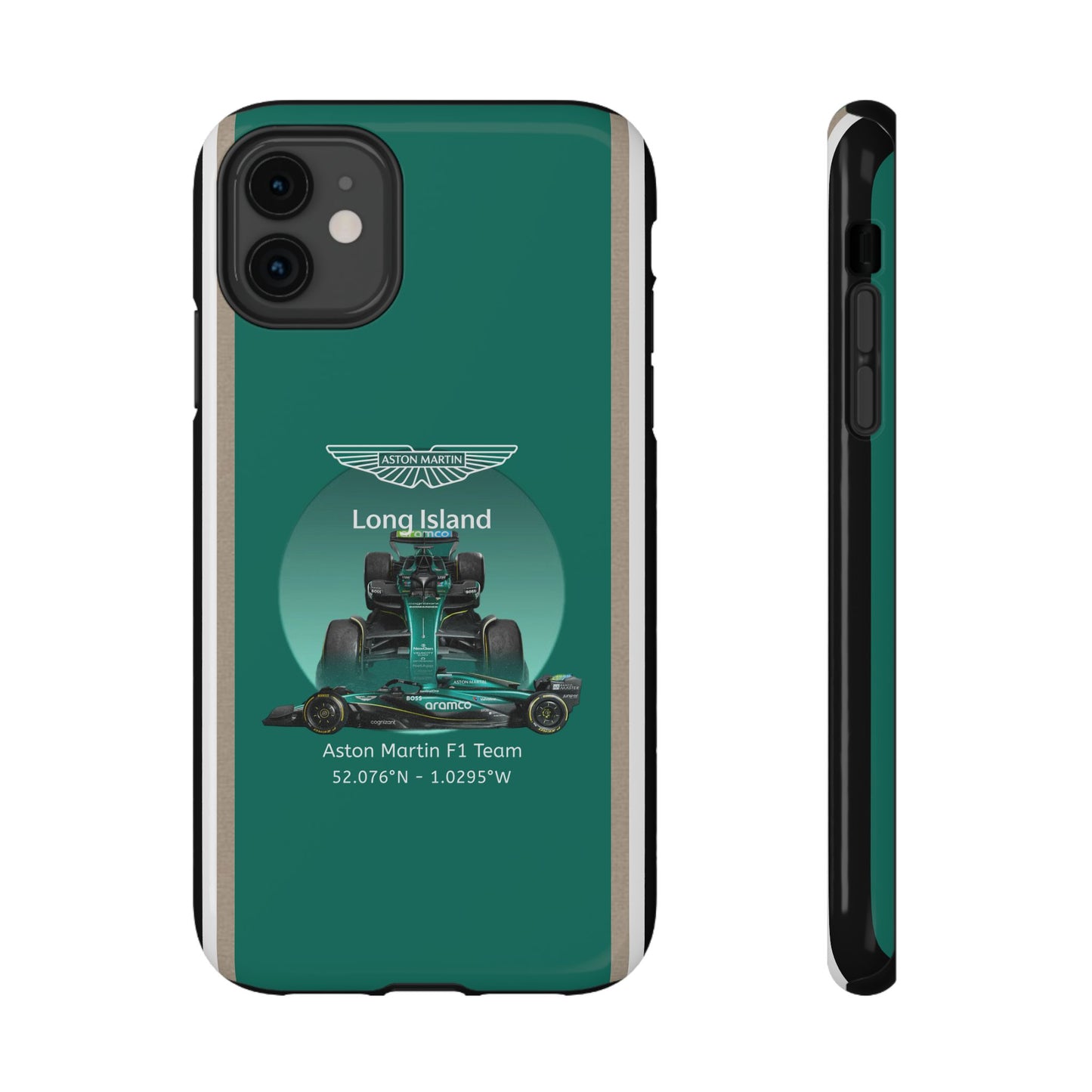 Aston Martin Long Island Formula 1 inspired Impact-Resistant Phone Case - Sleek & Stylish