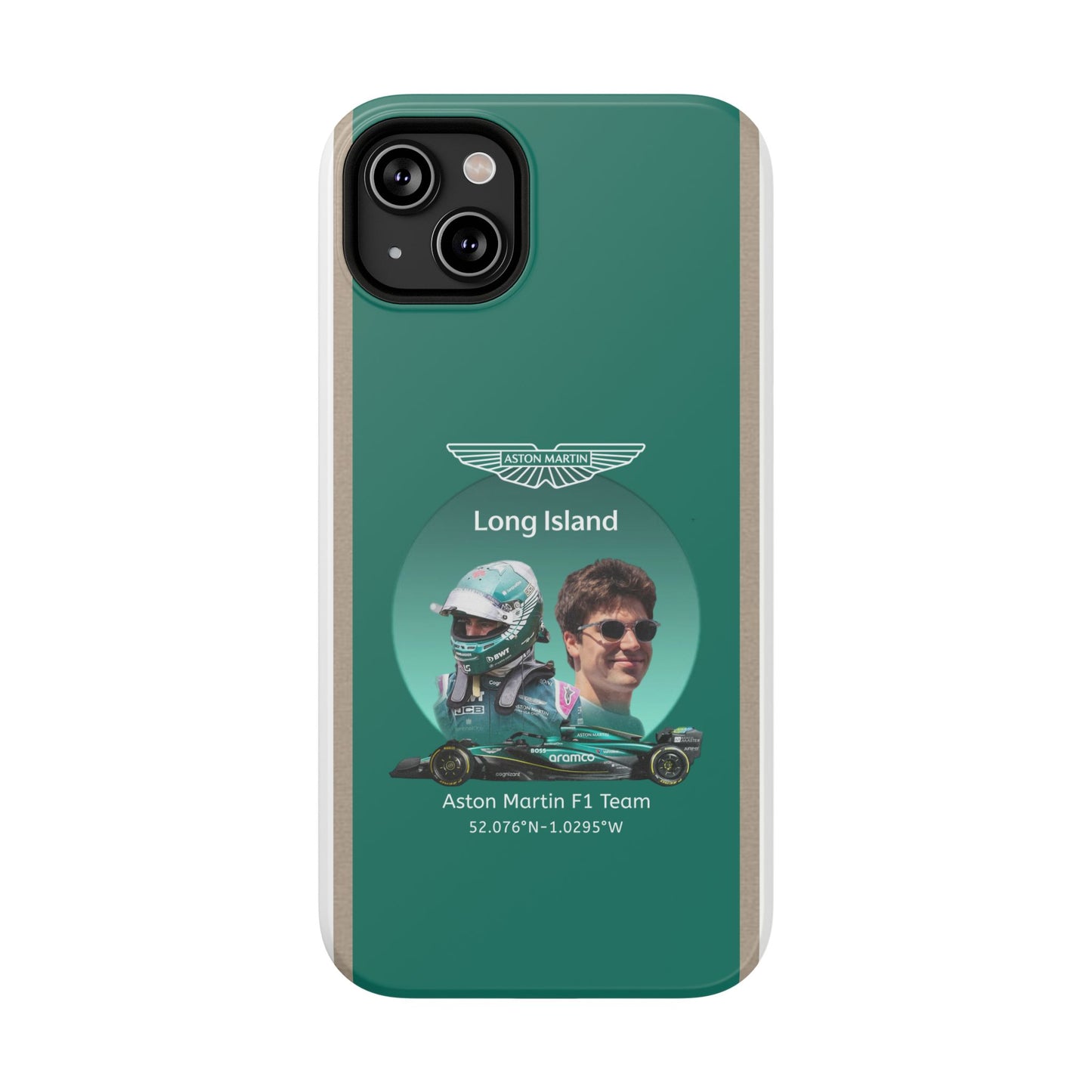 Aston Martin Long Island F1 inspired Lance Stroll Impact-Resistant Phone Case - Sleek & Stylish