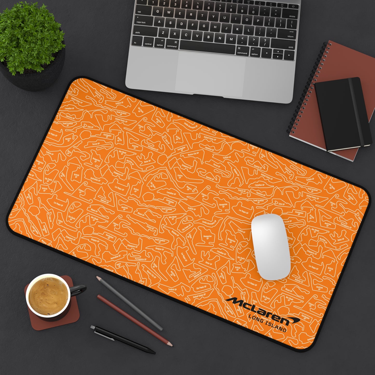 McLaren Long Island Mouse Pad Red F1 Racing Track Pattern Desk Mat