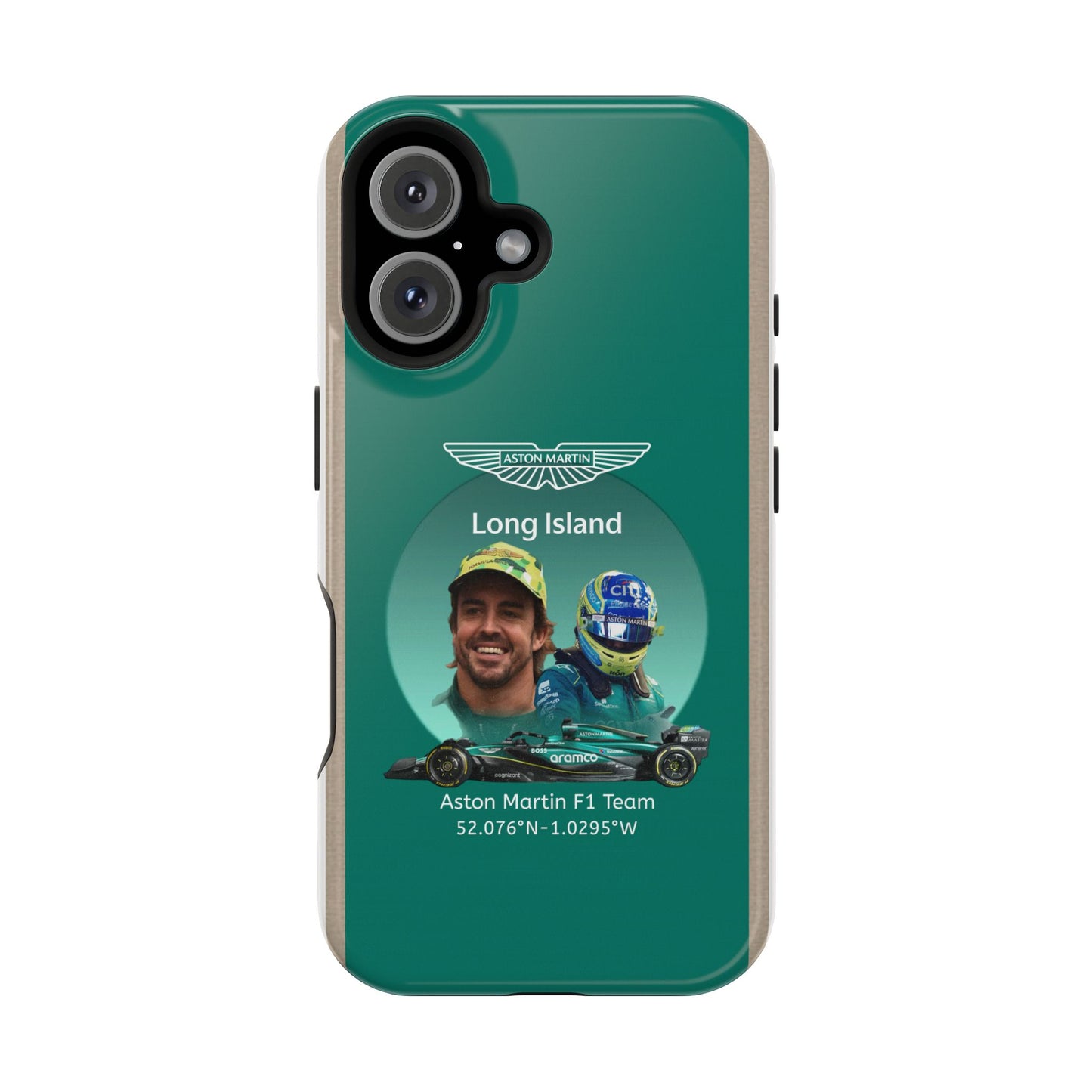 Aston Martin Long Island F1 inspired Fernando Alonso Impact-Resistant Phone Case - Sleek & Stylish