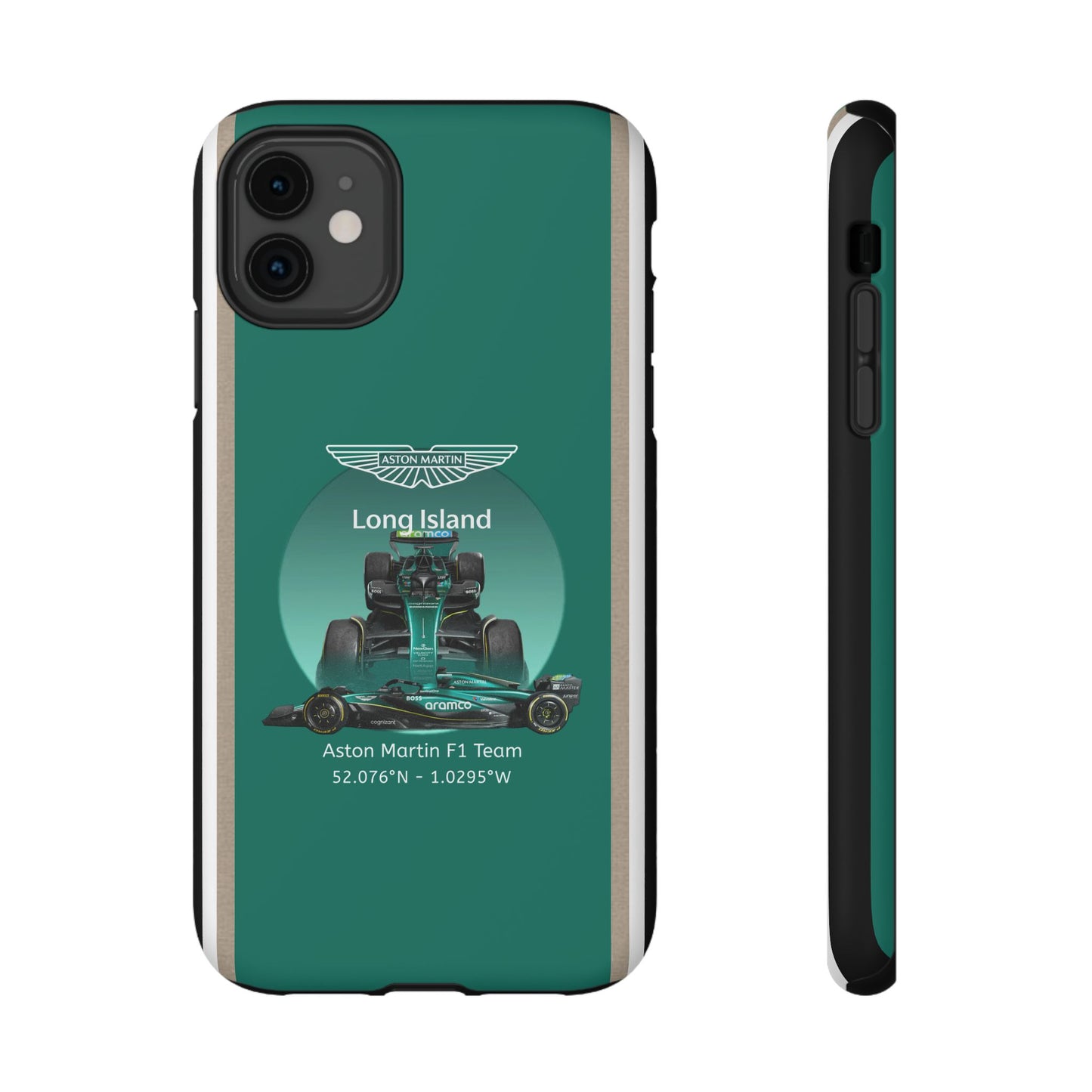 Aston Martin Long Island Formula 1 inspired Impact-Resistant Phone Case - Sleek & Stylish