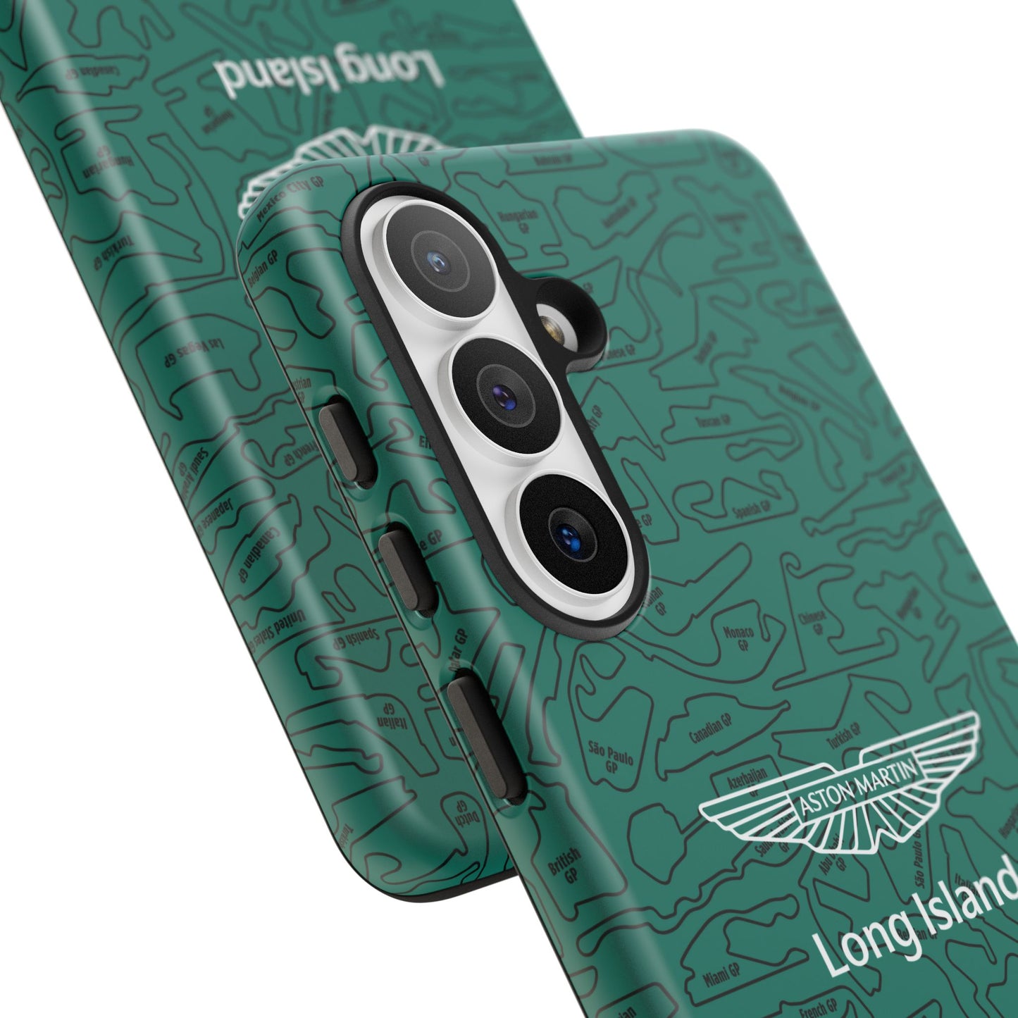 Aston Martin Long Island F1 race Track Inspired Impact-Resistant Phone Case