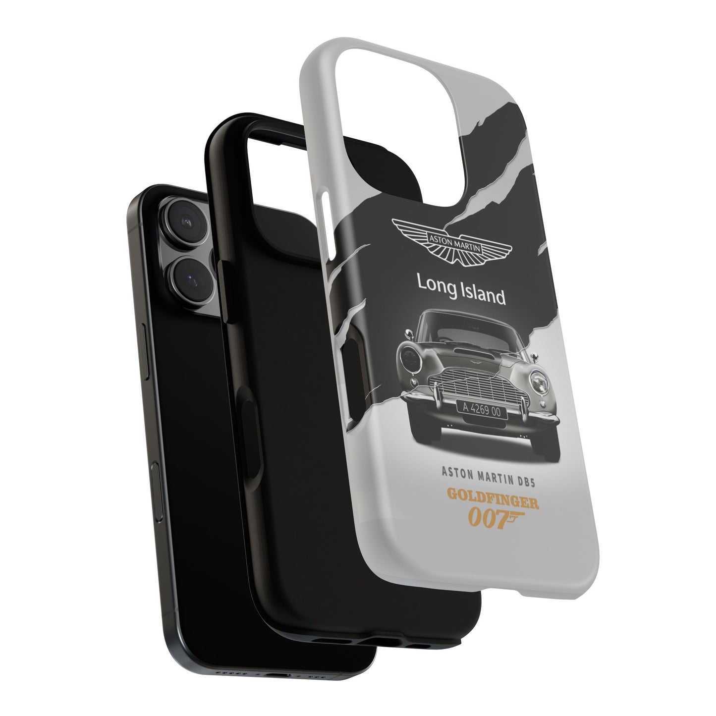 Aston Martin Long Island Phone Case Aston Martin DB5 Goldfinger 007 inspired Phone case (iPhone 8-17)