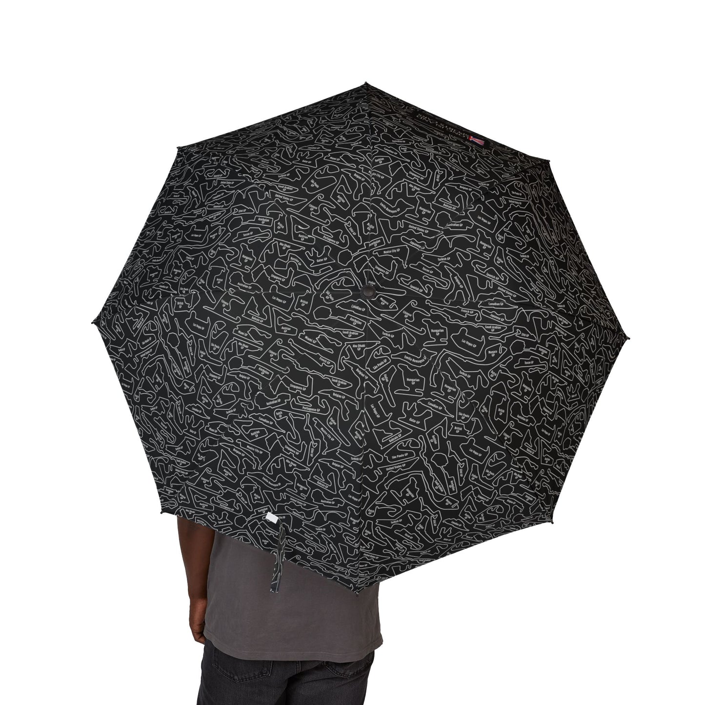 Long Island Sports Cars Compact Foldable Semi‑Automatic Travel Umbrella
