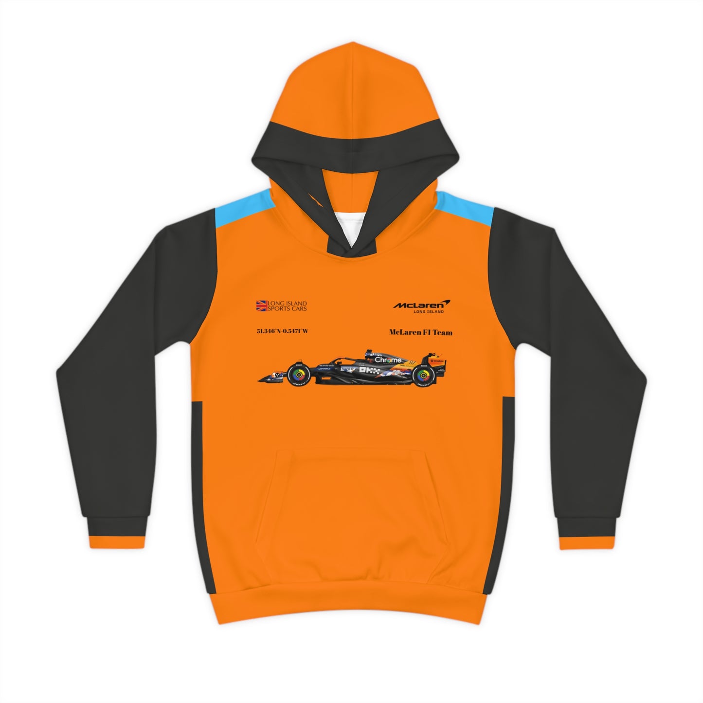 McLaren Long Island F1 Oscar Piastri inspired Children's Hoodie - Comfort and Style for Kids