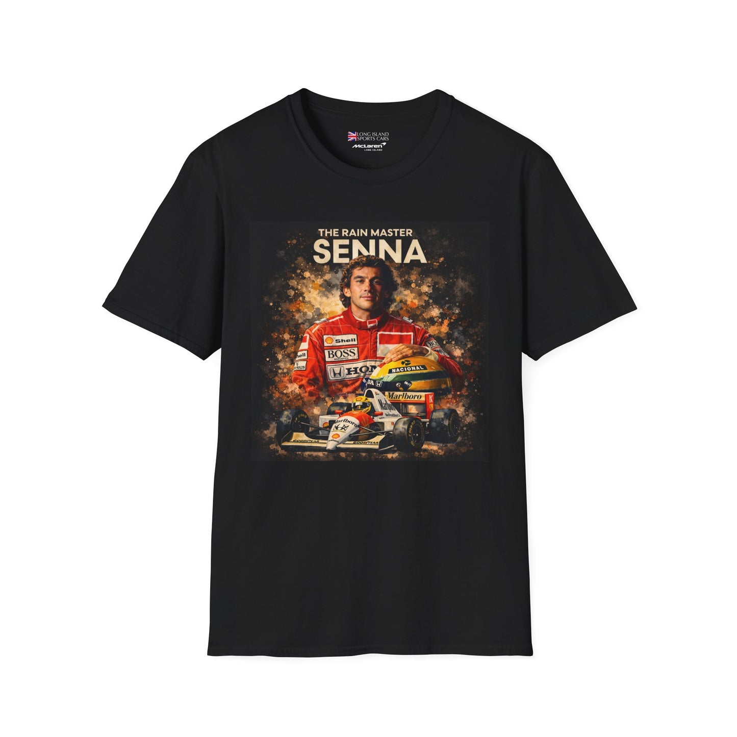 McLaren Long Island  “The Rain Master” Ayrton Senna Inspired Unisex T-Shirt