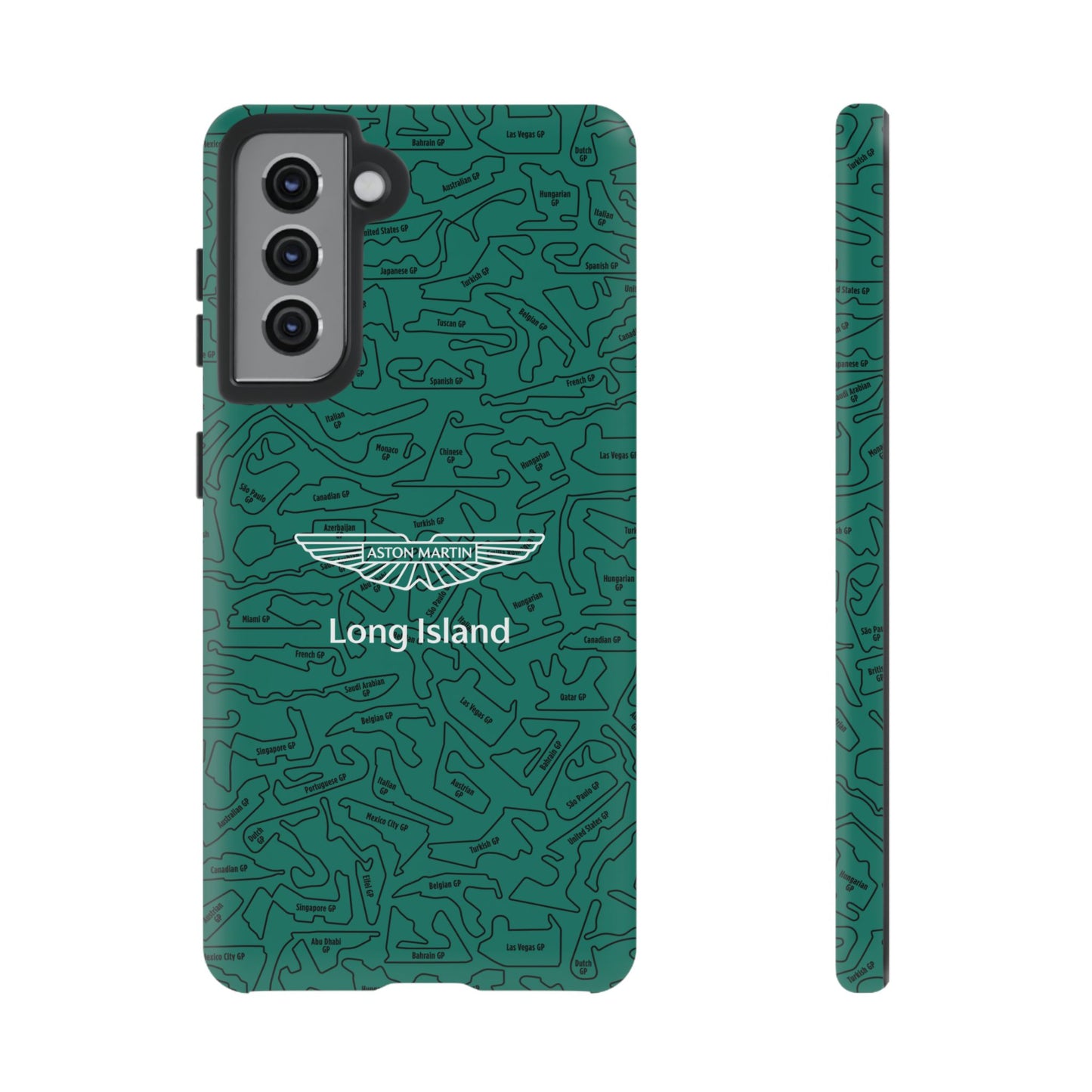 Aston Martin Long Island F1 race Track Inspired Impact-Resistant Phone Case