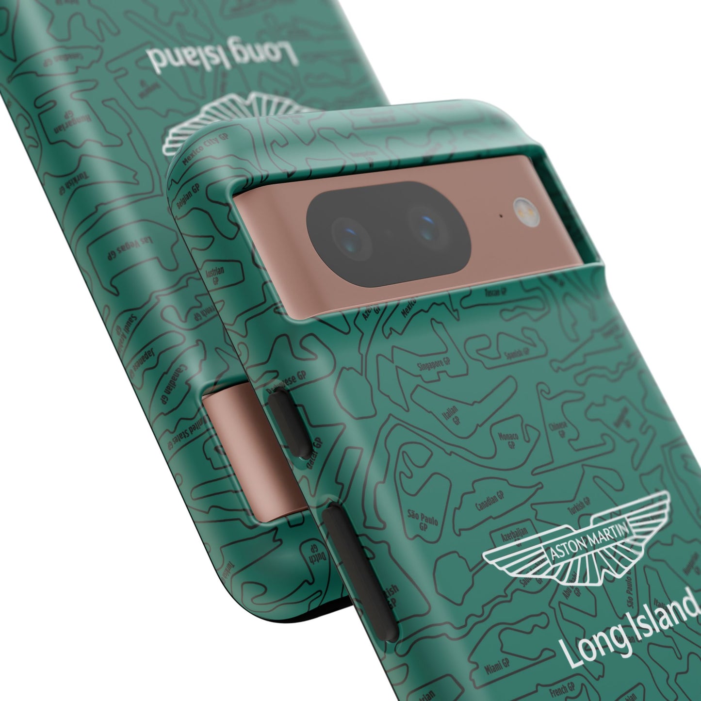 Aston Martin Long Island F1 race Track Inspired Impact-Resistant Phone Case