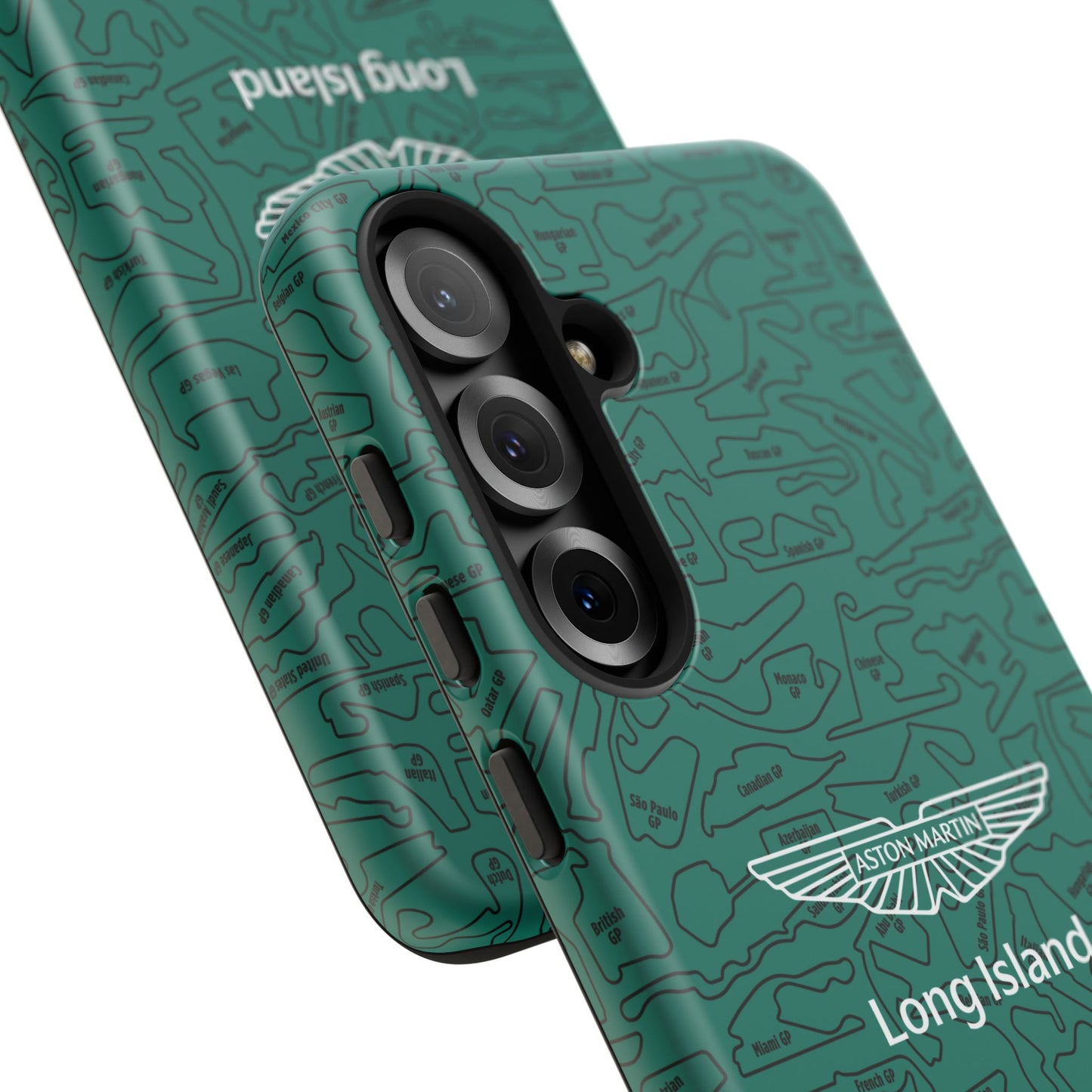 Aston Martin Long Island F1 race Track Inspired Impact-Resistant Phone Case