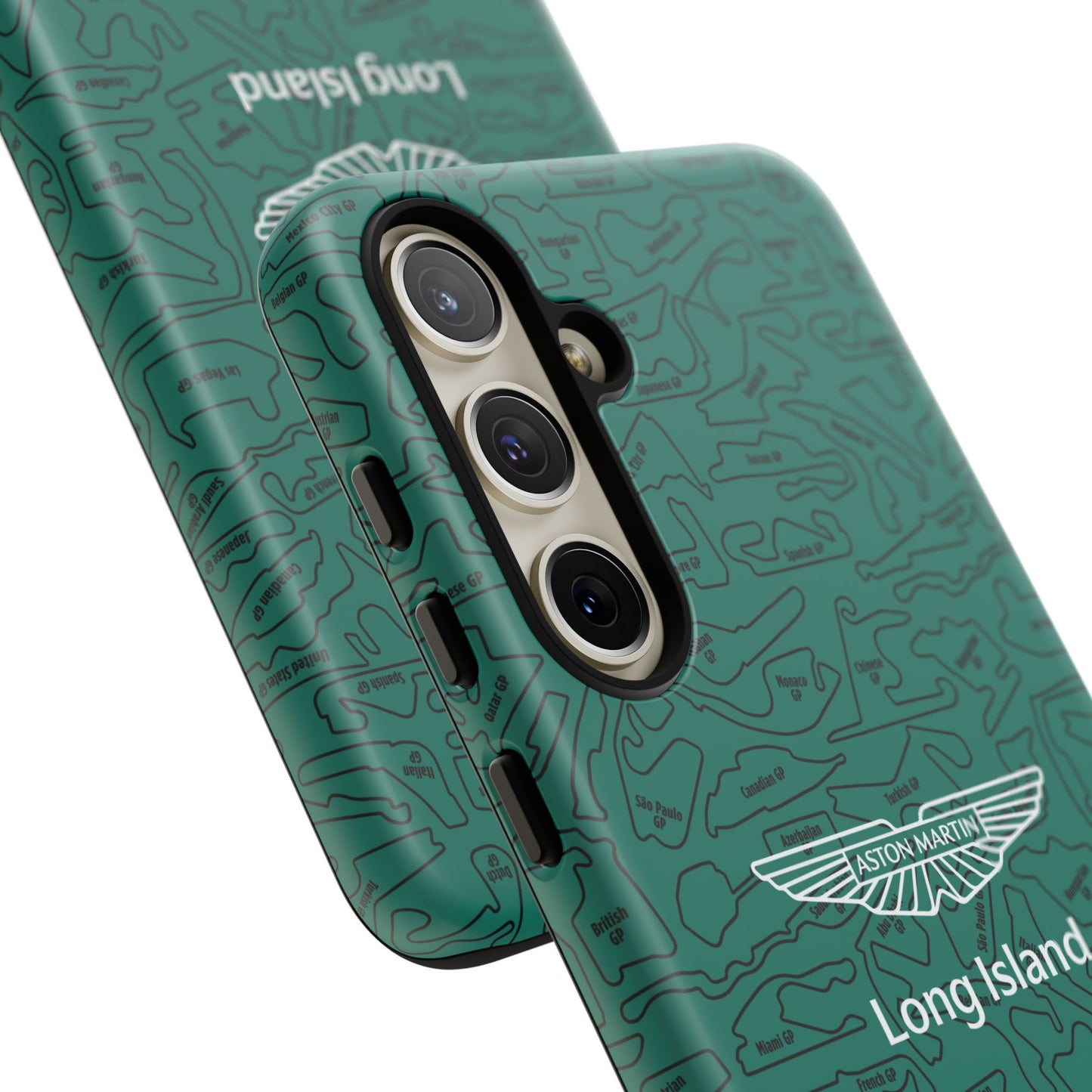 Aston Martin Long Island F1 race Track Inspired Impact-Resistant Phone Case