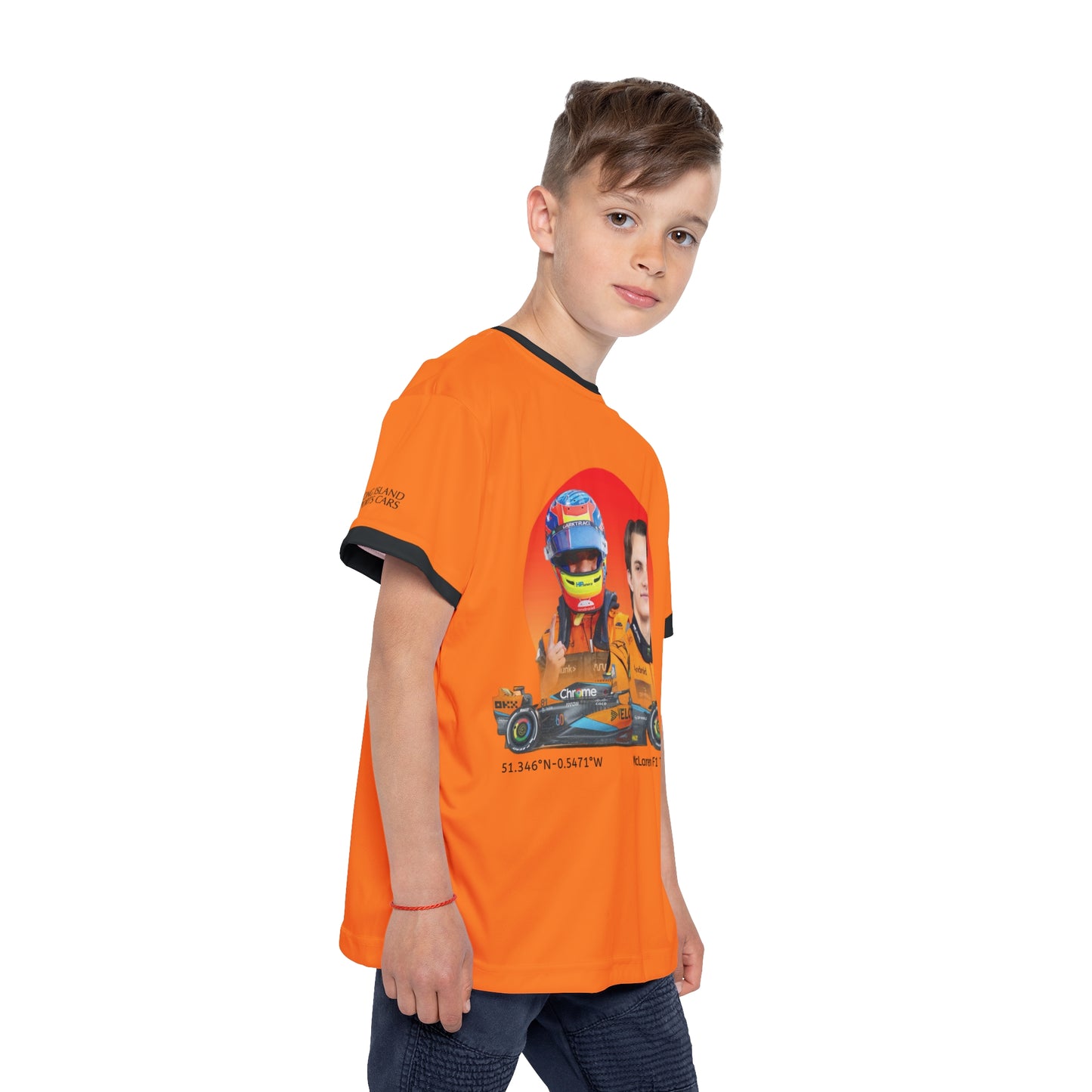 Kids Sports Jersey - Oscar Piastri Formula 1 inspired Design for Young Speed Enthusiasts