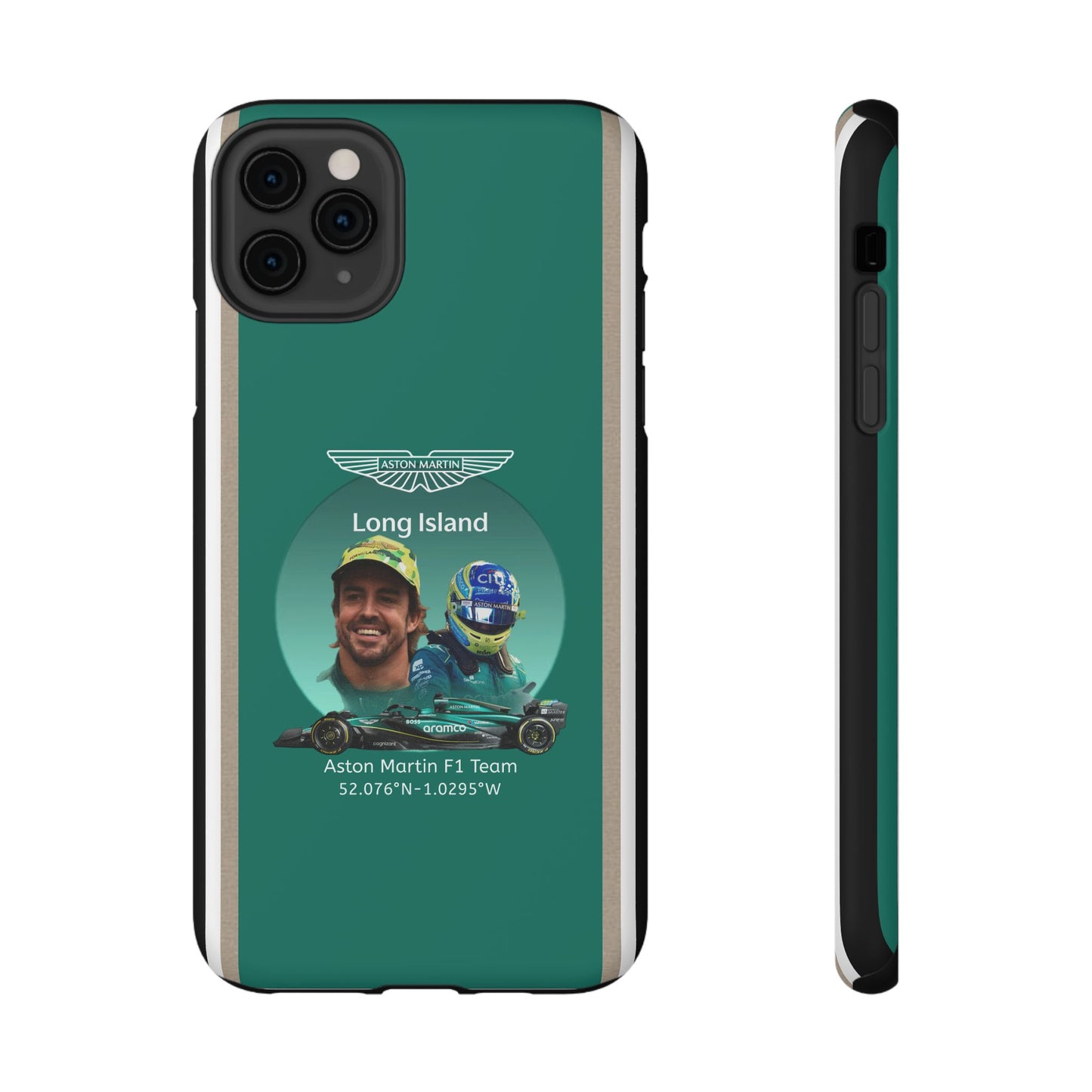 Aston Martin Long Island F1 inspired Fernando Alonso Impact-Resistant Phone Case - Sleek & Stylish