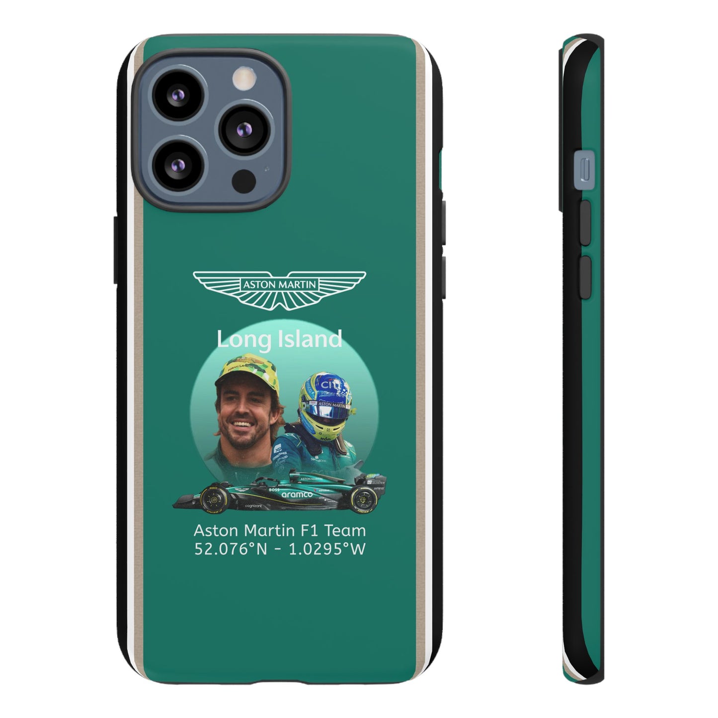 Aston Martin Long Island F1 inspired Fernando Alonso Impact-Resistant Phone Case - Sleek & Stylish